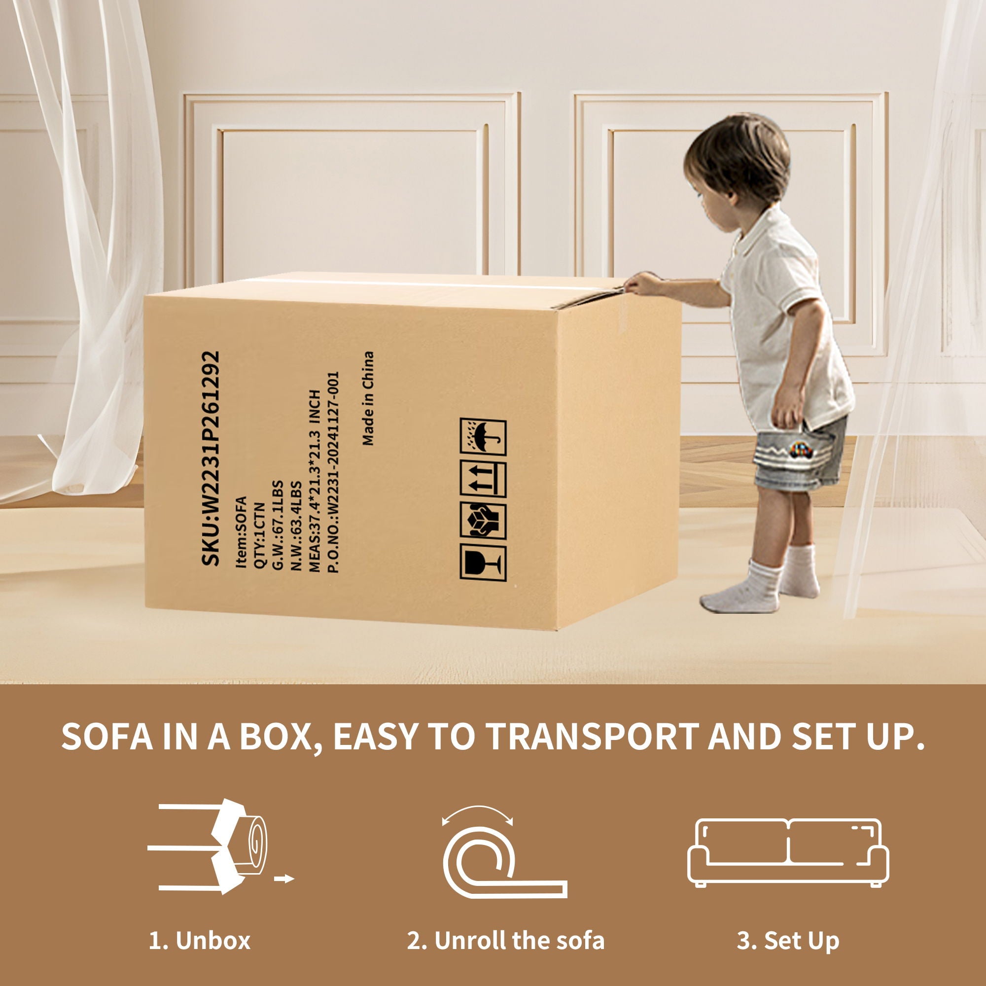 Loveseat Sofa, Compact Design For Small Spaces