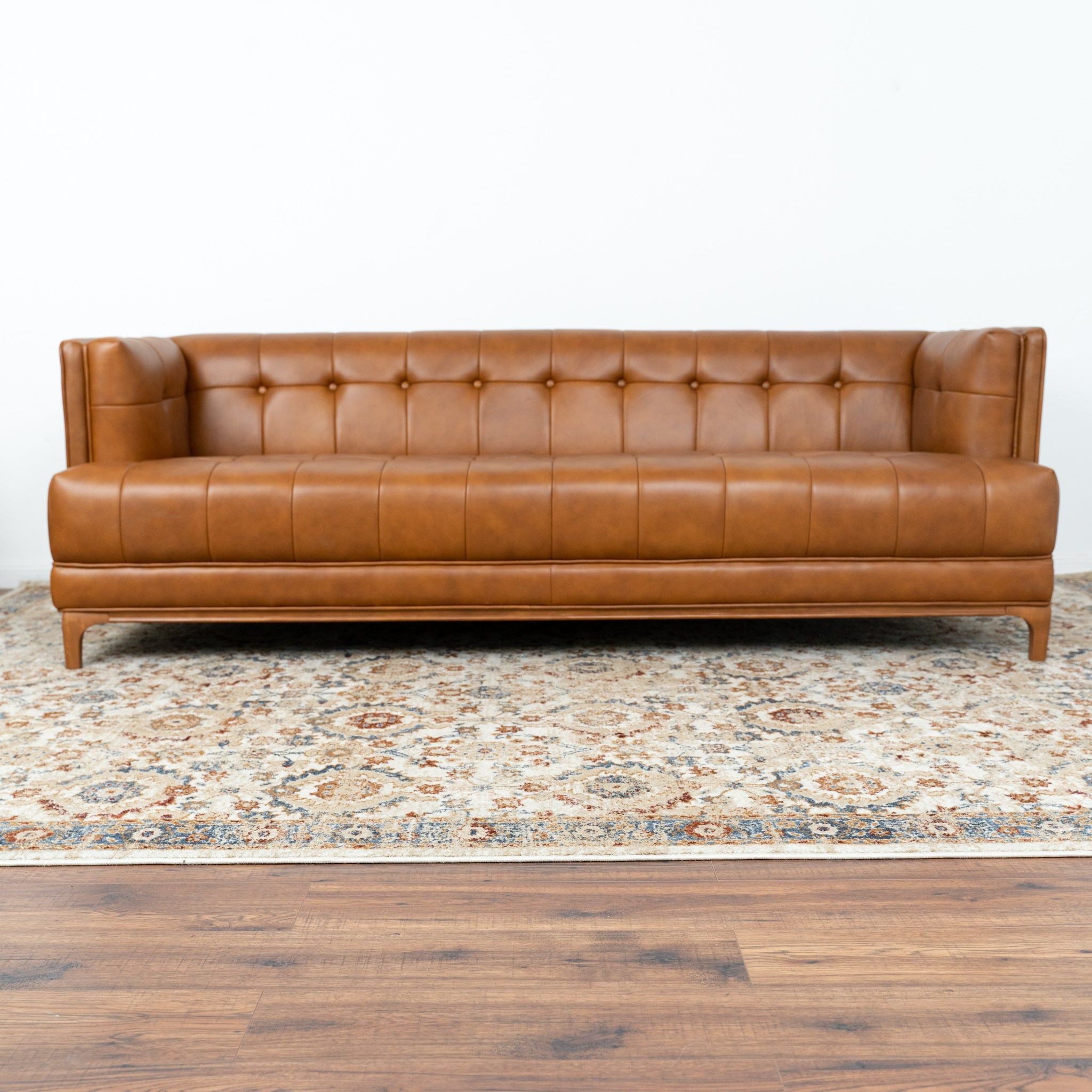 Mara - Tufted Sofa - Cognac / Tan