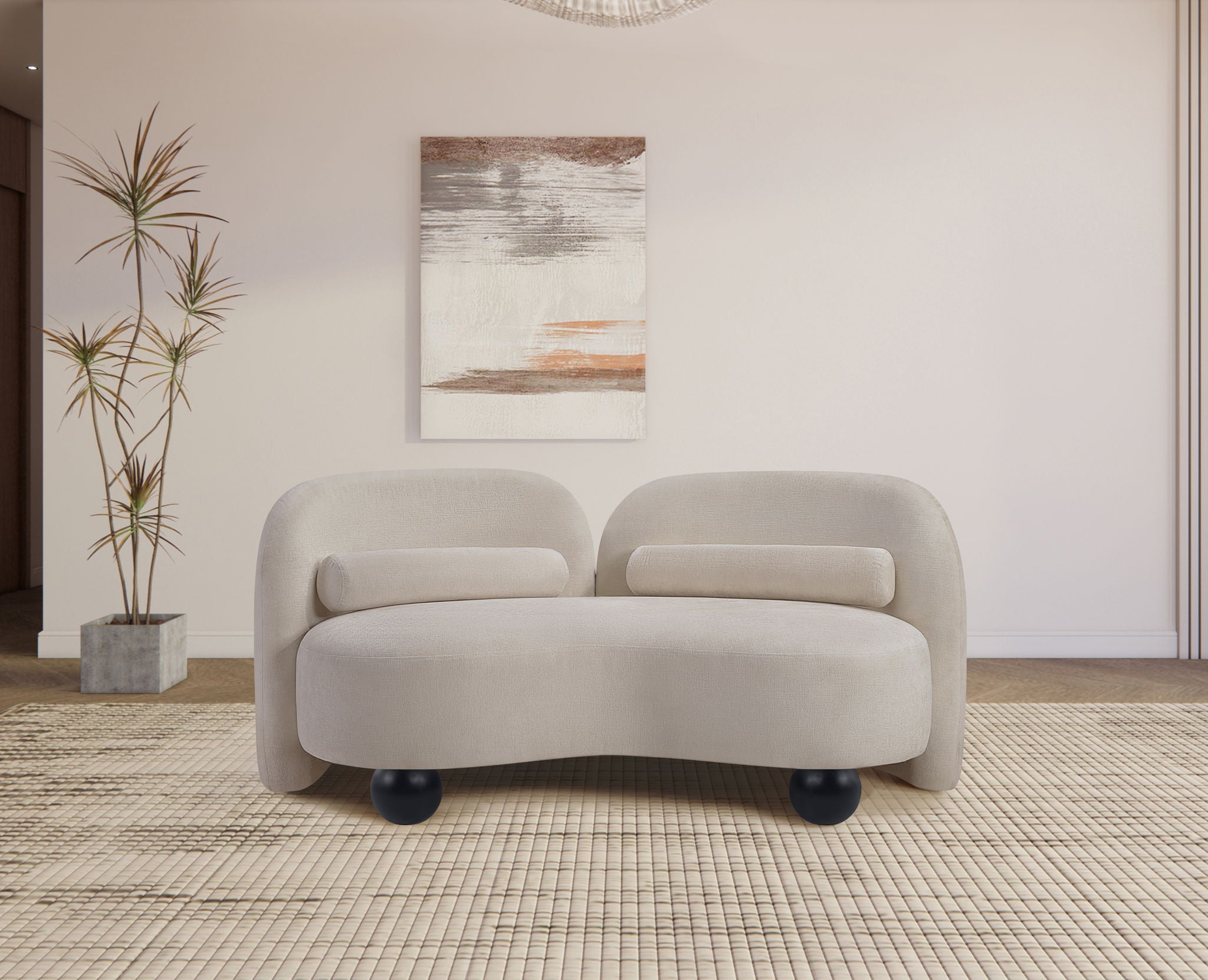 Daphne - Chenille Loveseat