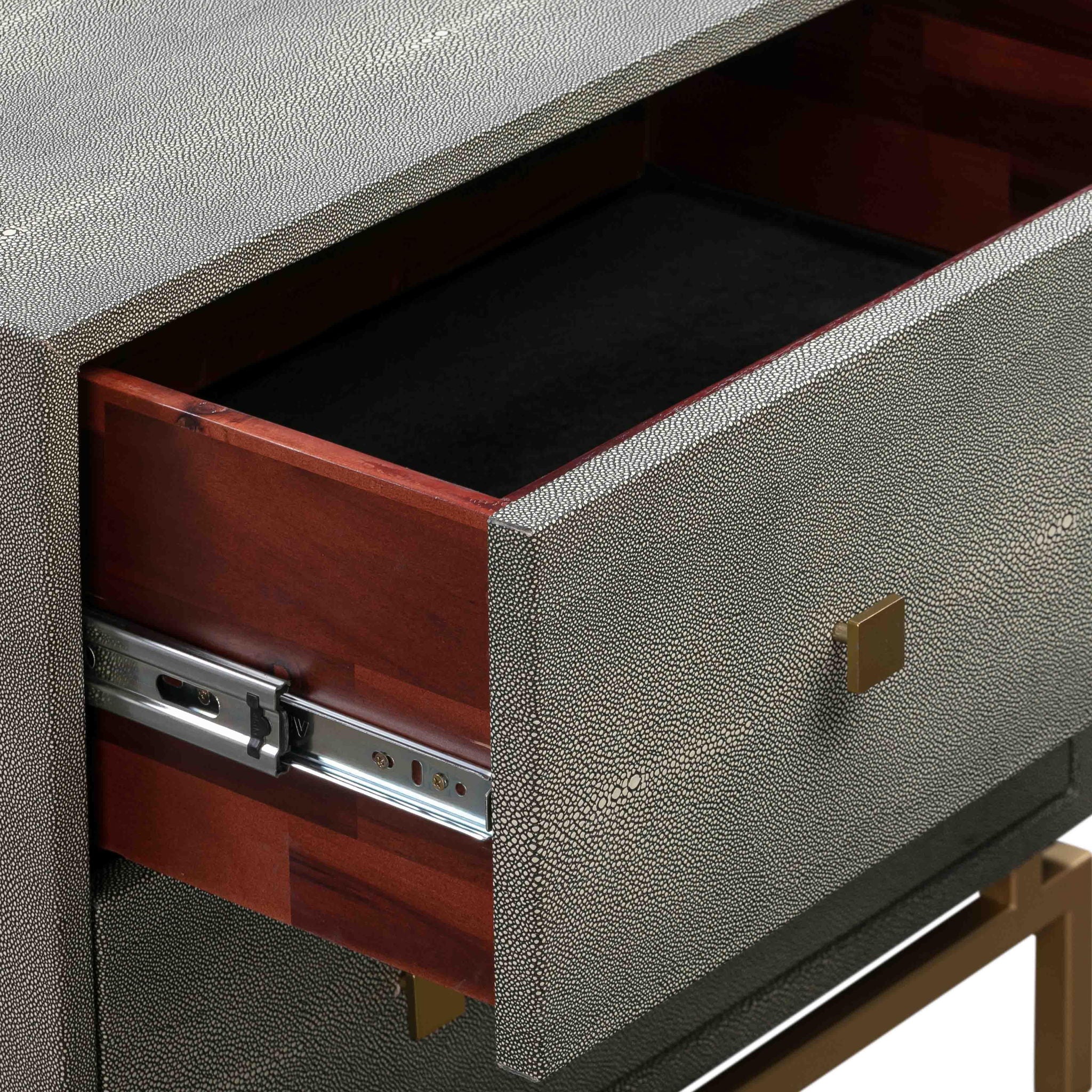 Pesce - Shagreen Nightstand - Gray