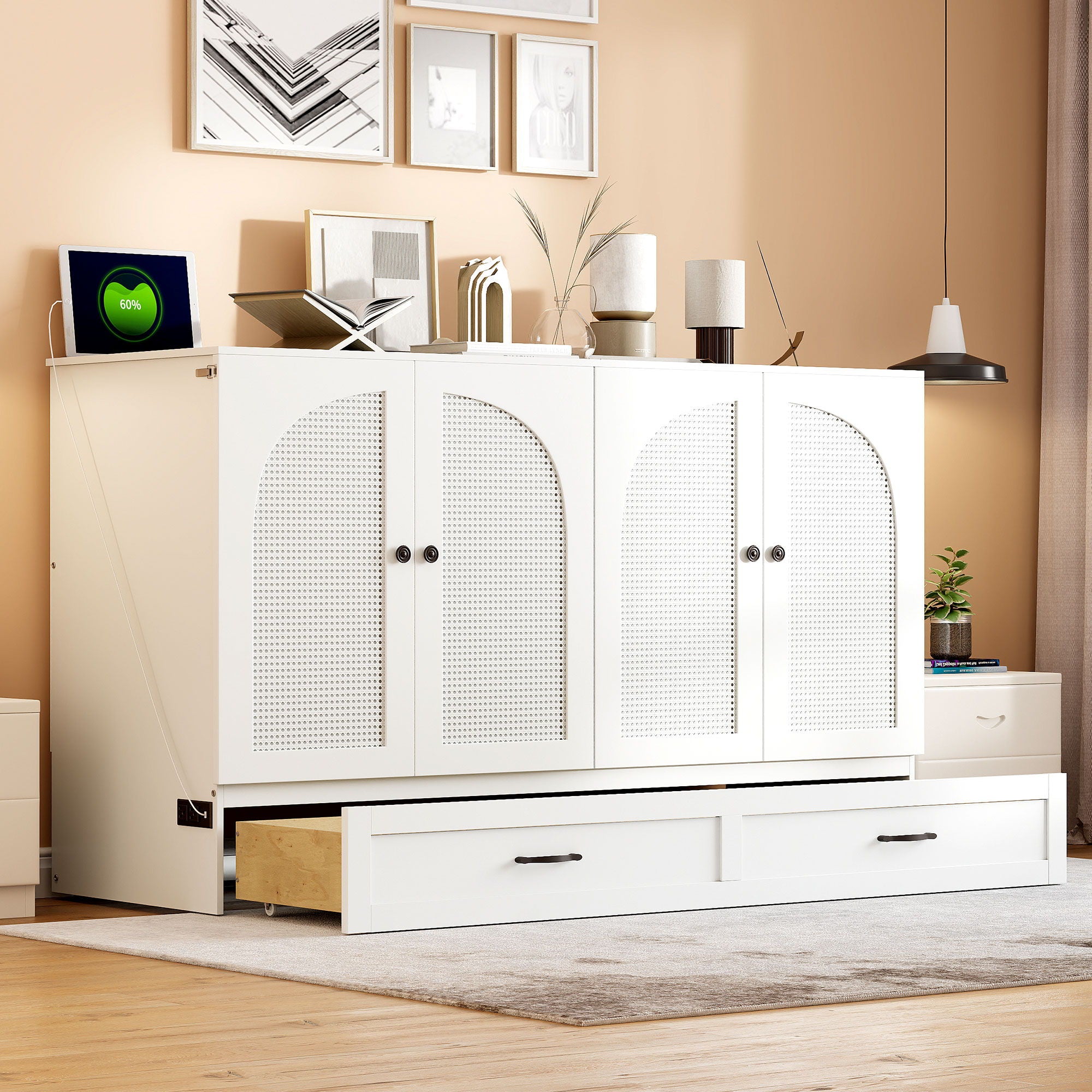 Murphy Bed With Large Drawers