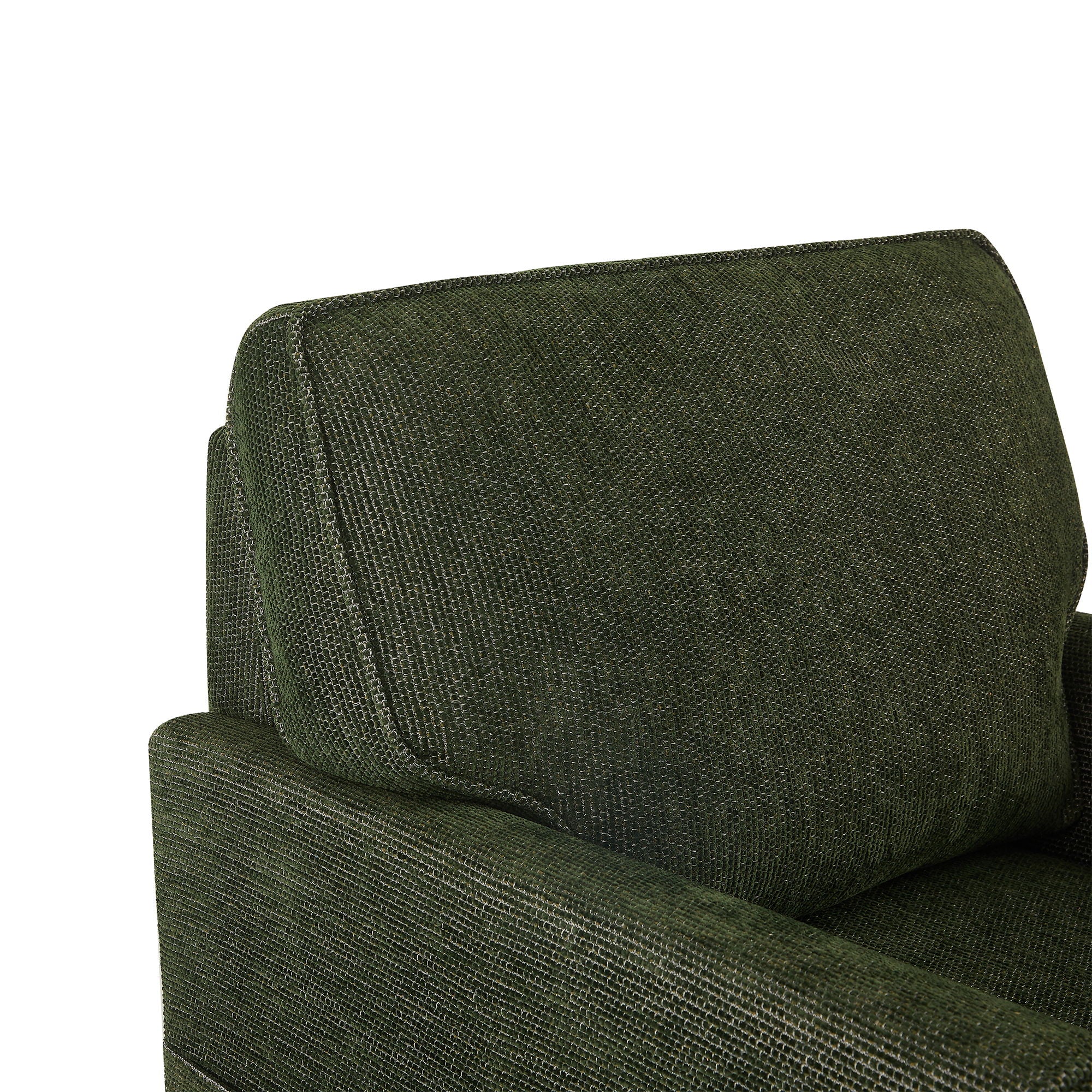 360° Swivel Accent Barrel Armchair With Side Pockets, Compact Design