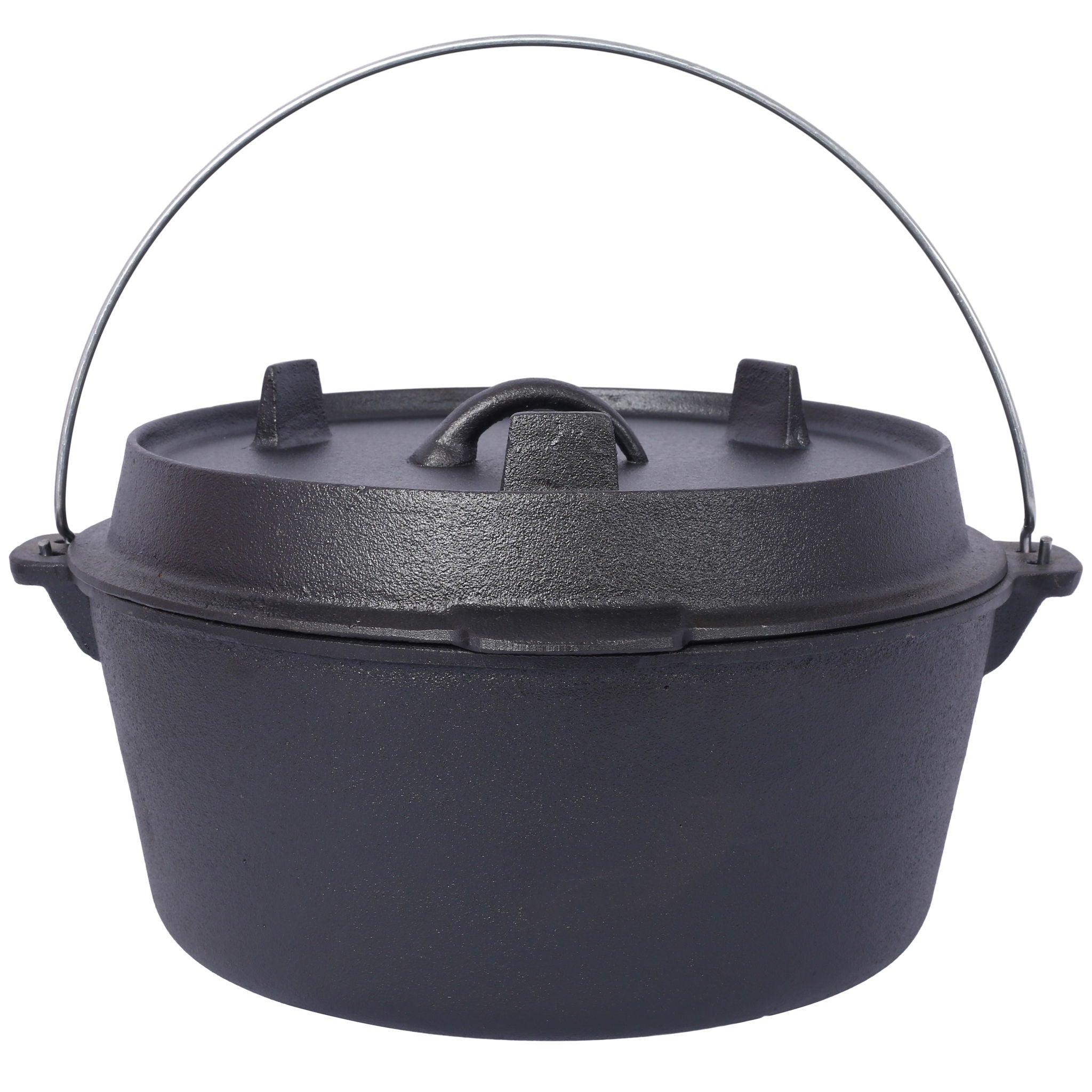 Pre-Seasoned Cast Dutch Oven With Skillet Lid And Pot Rack