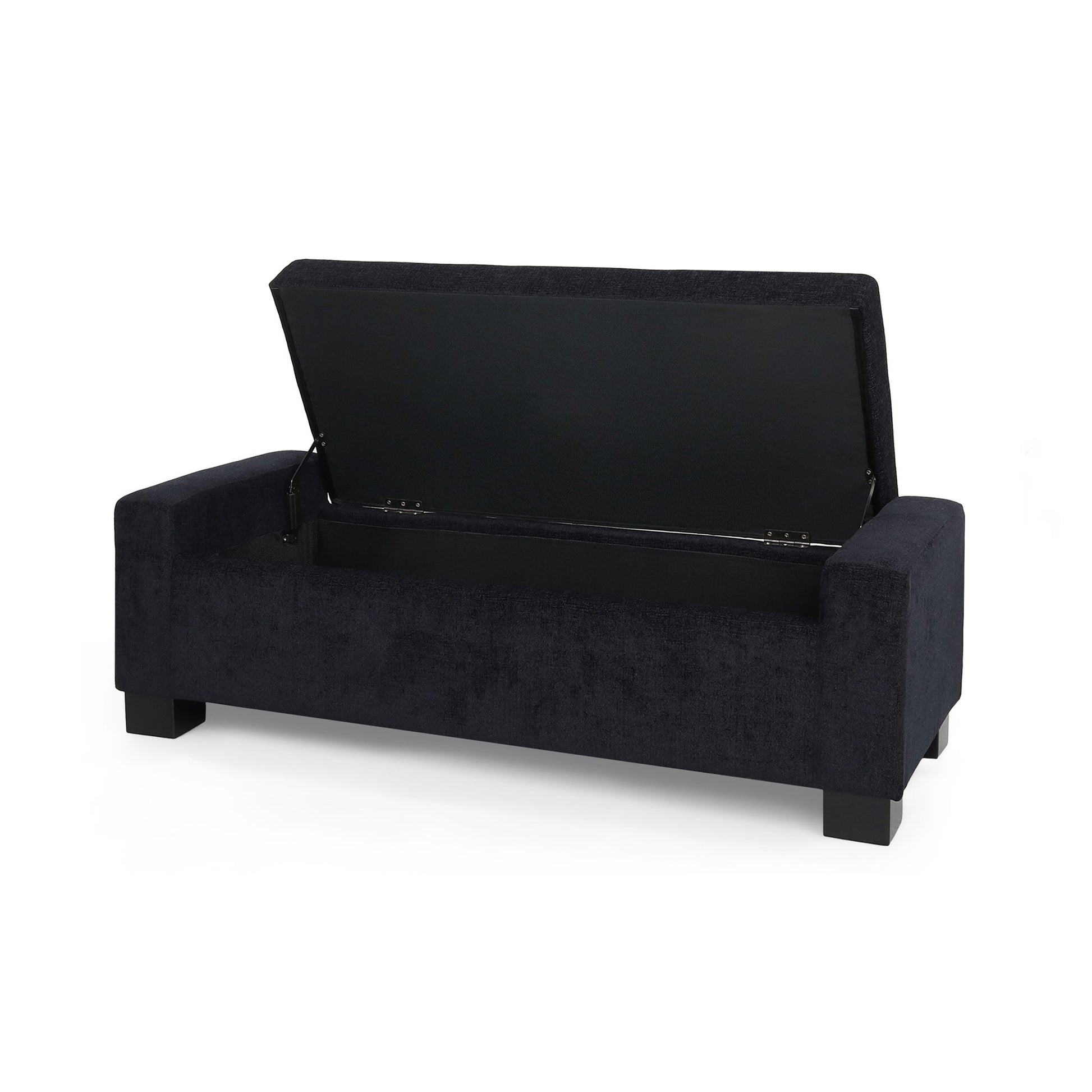 Textured Fabric Ottoman Bench With Hinged Lid - Best Buy Furniture