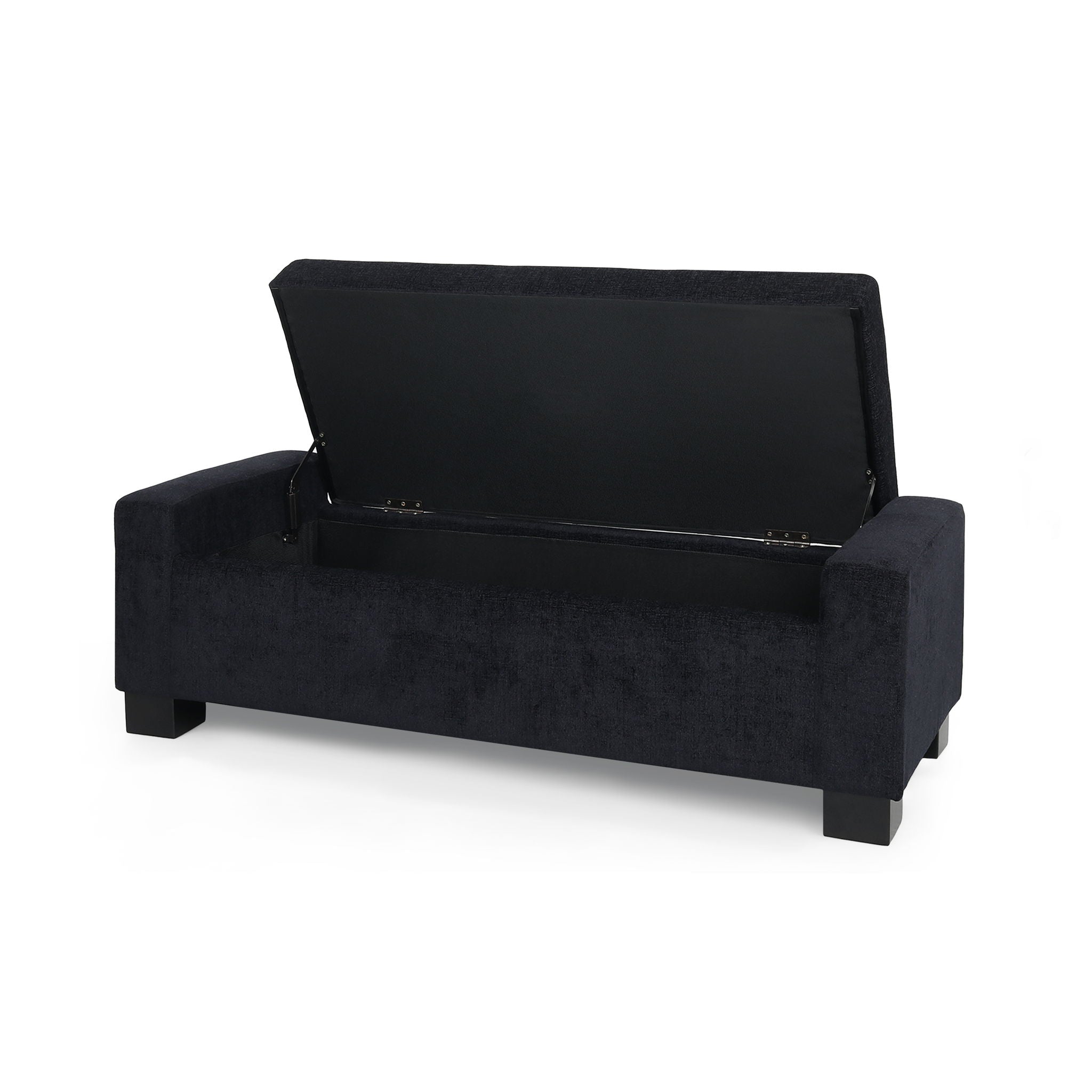 Textured Fabric Ottoman Bench With Hinged Lid - Best Buy Furniture