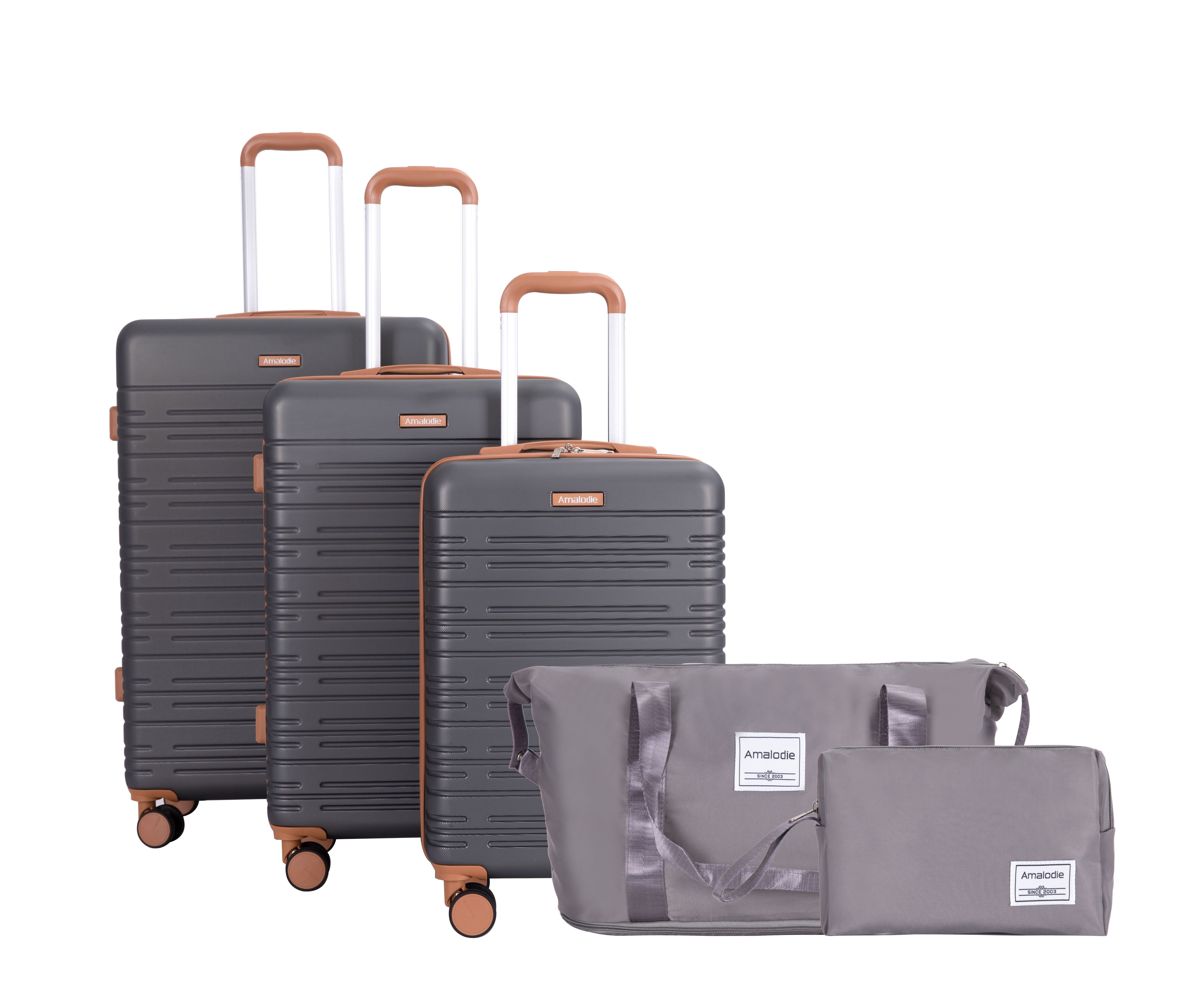 5 Piece Set Hard Case Spinner Wheels Luggage Sets With Tsa Lock