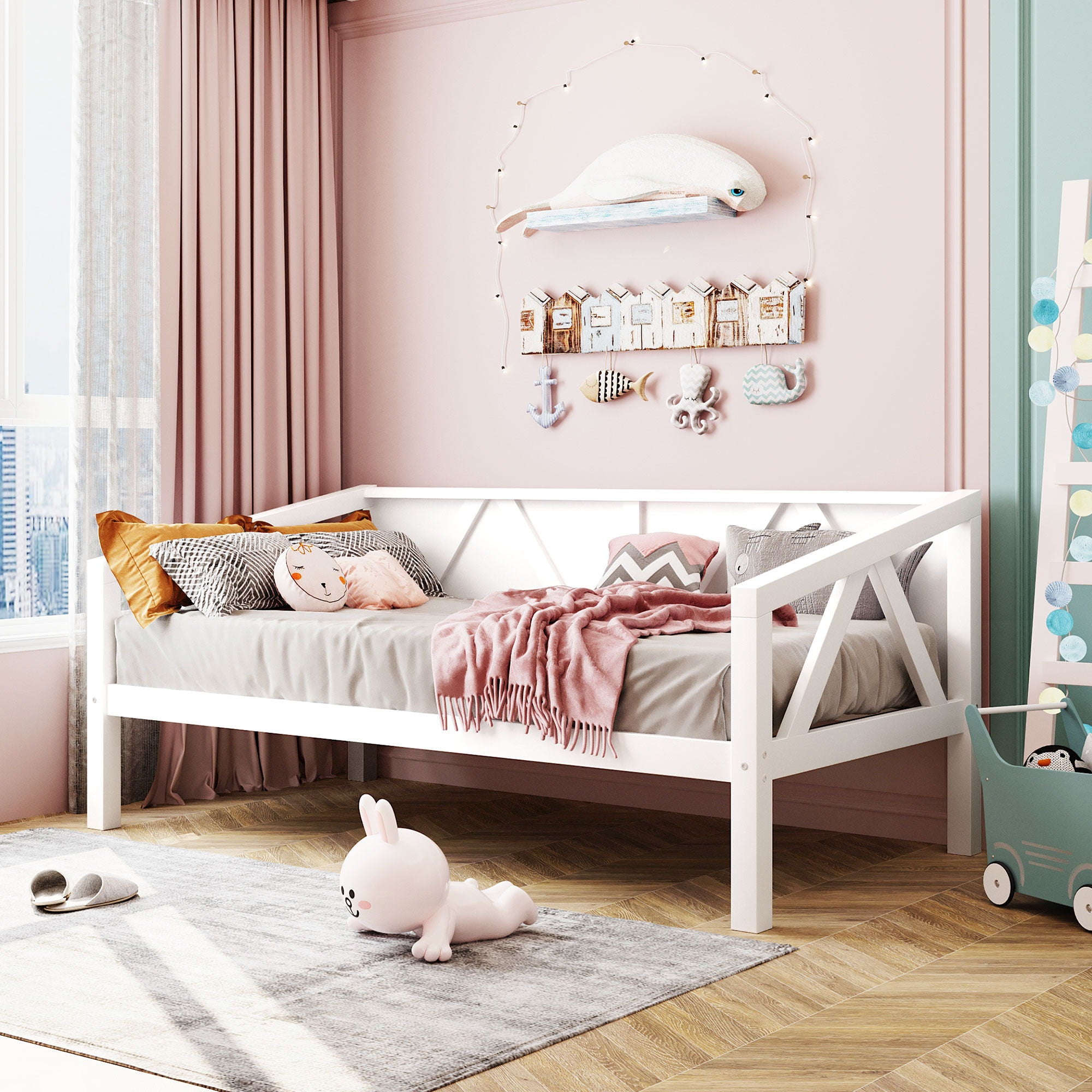 Elegant Design Daybed With Slat Support