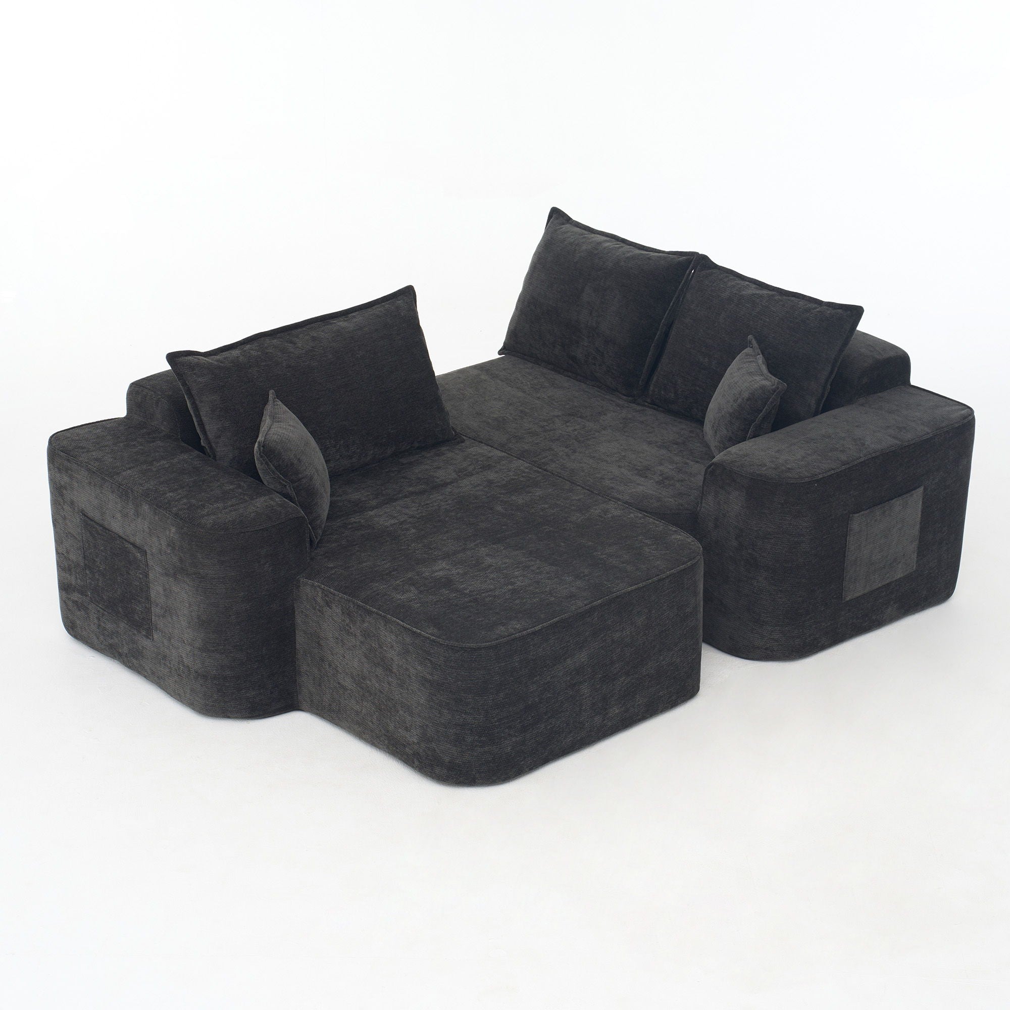 L-Shaped Sectional Sofa Couch With Chaise, Extra Deep Seats