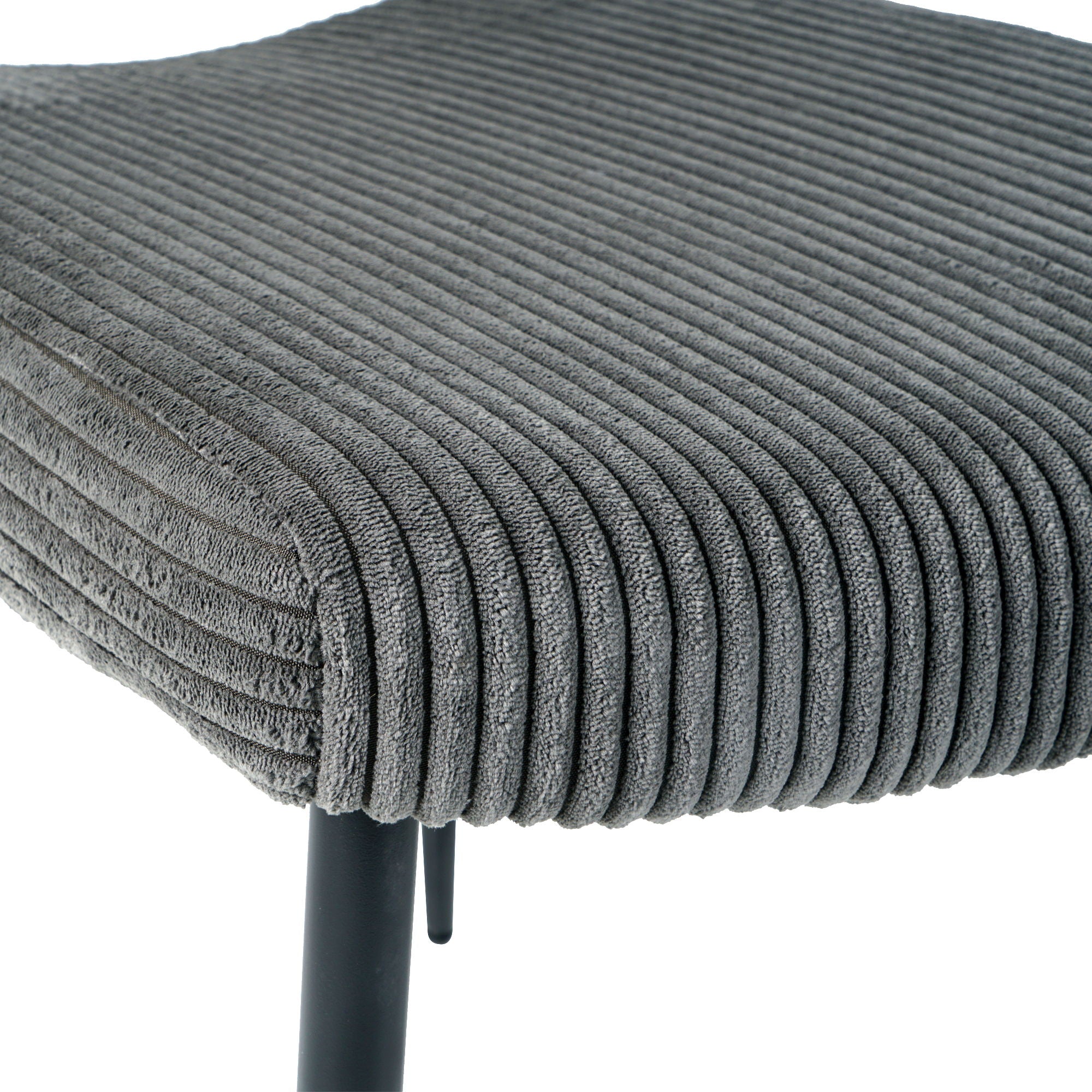 Modern Upholstered Dining Chair With Metal Legs