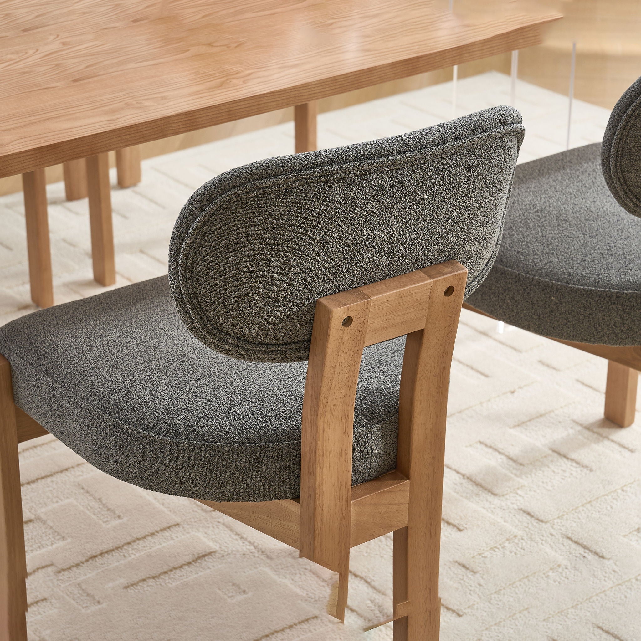 Dining Chairs With Ergonomic Backrest And Adjustable Feet (Set of 2)