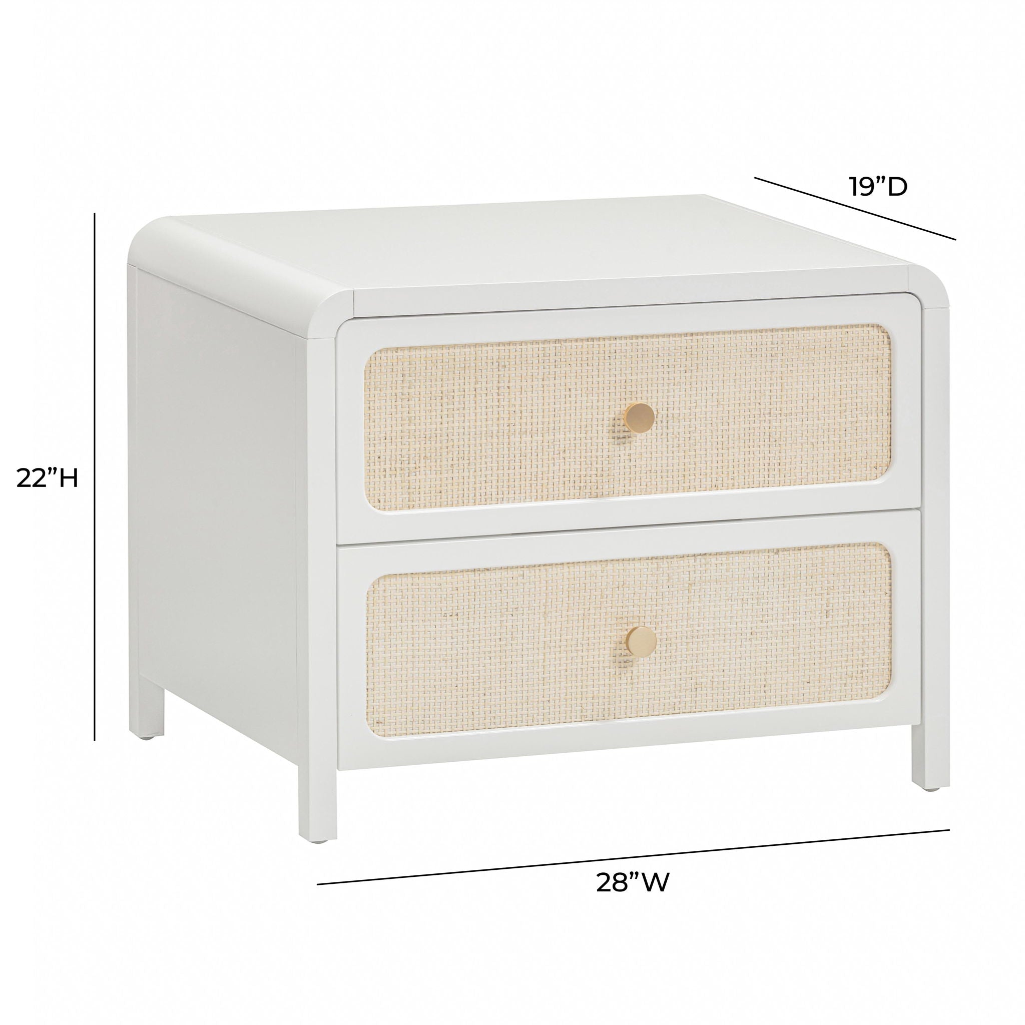 Patty - Rattan 2-Drawer Nightstand
