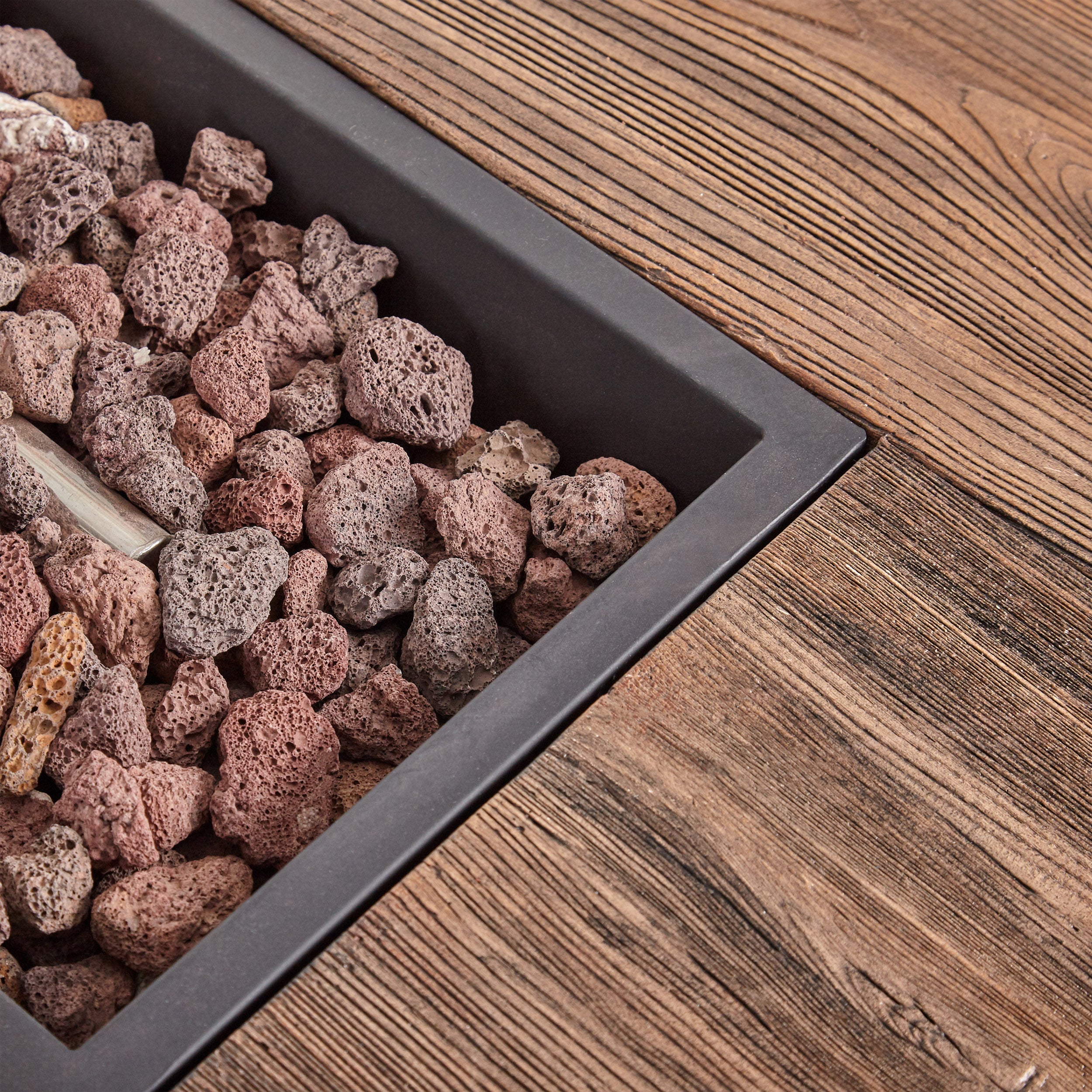 56" Outdoor Patio Rectangle Gas Burning MgO Fire Pit