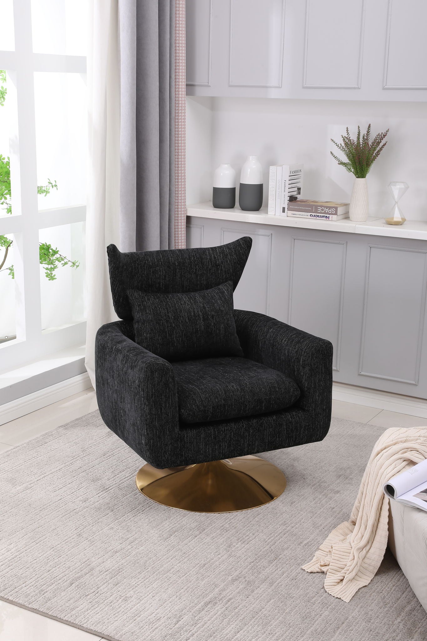 Classic Mid-Century 360 Degree Swivel Accent Chair