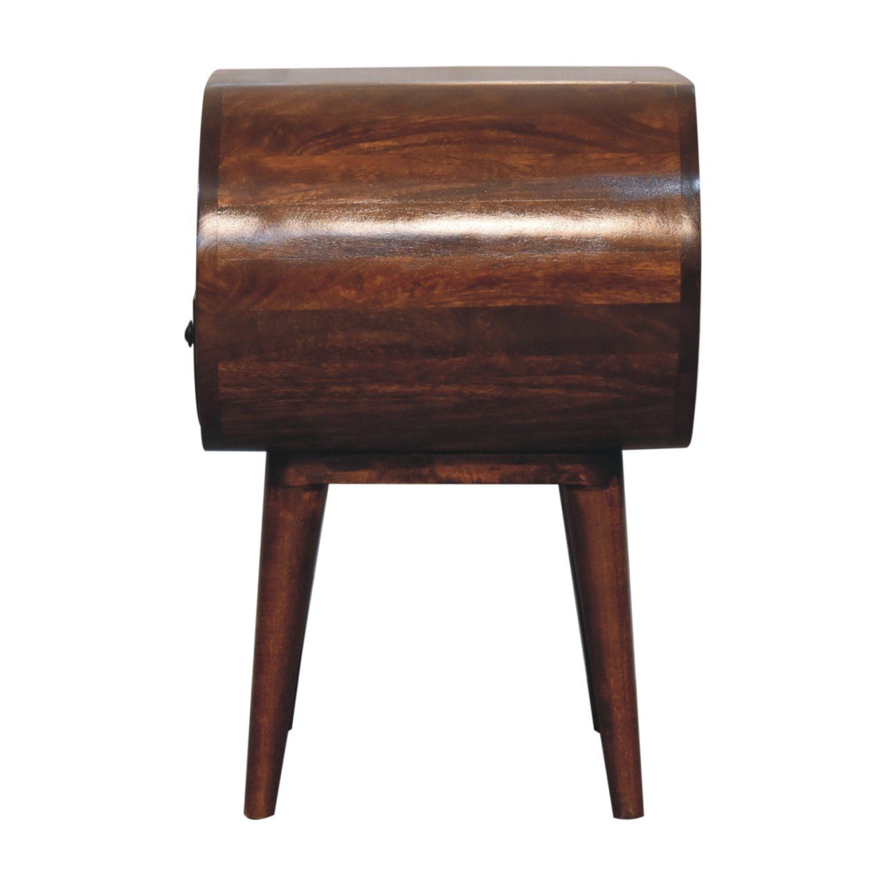 Large Chestnut Circular Bedside - Best Buy Furniture
