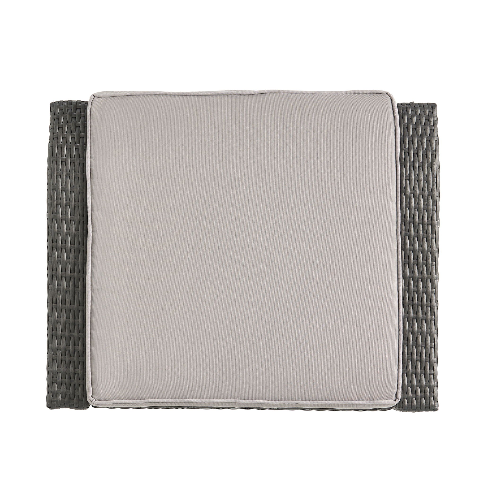 Honolulu - Modern Chat Set of 5 With Wicker - Gray / Silver