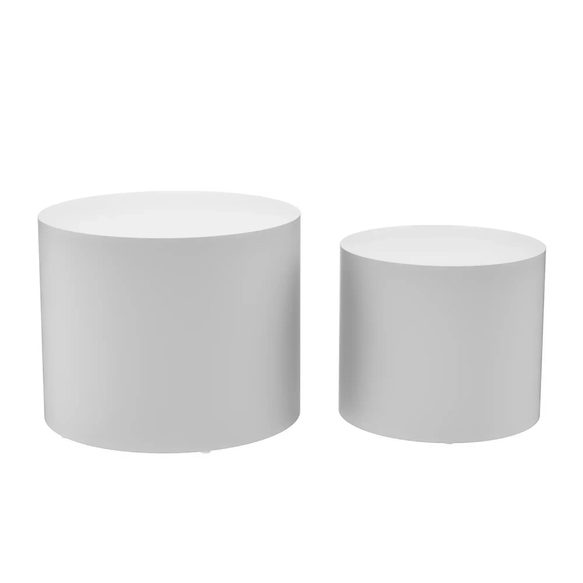 Kairo Modern Nesting Side Tables (Set of 2) White - Best Buy Furniture