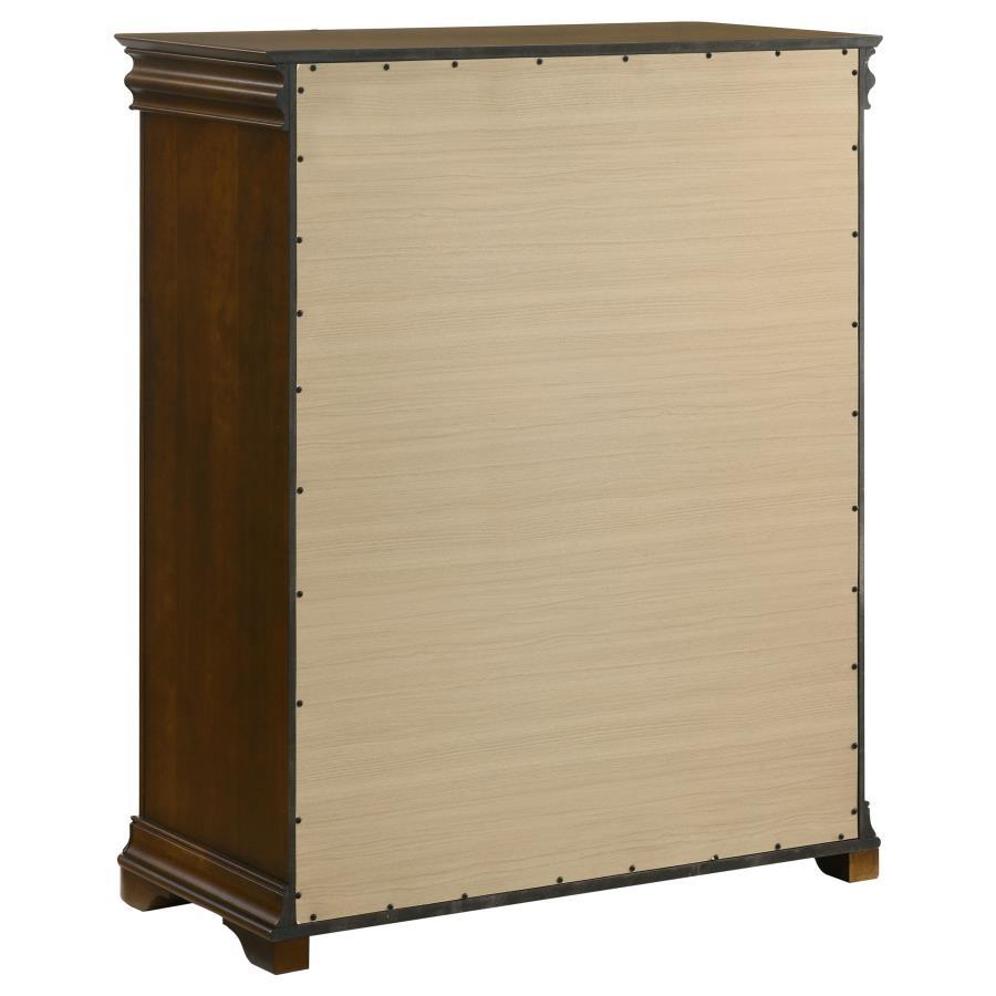 Garland - 4-Drawer Bedroom Chest Of Drawers - Brown Cherry