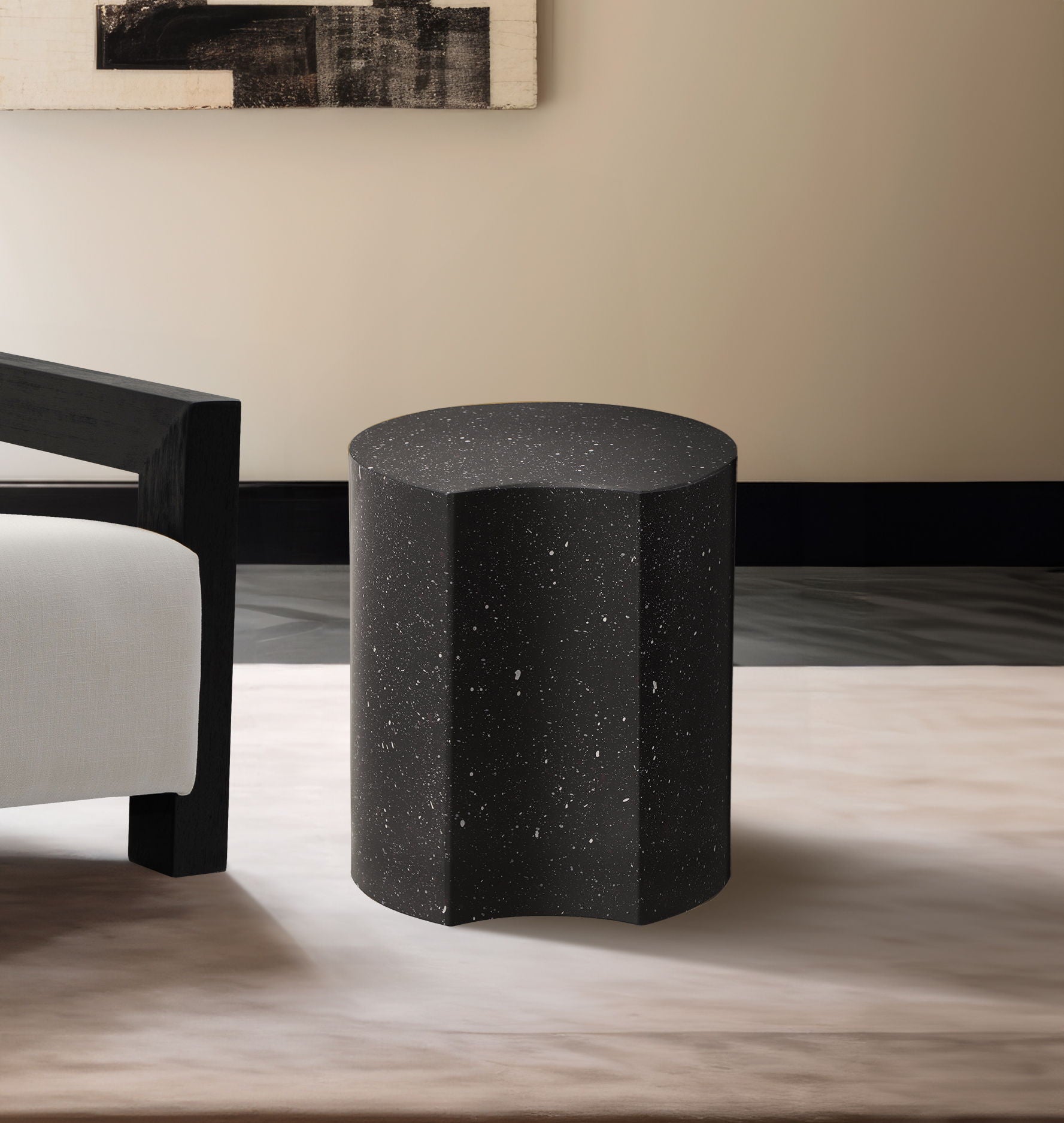 Dimple - End Table - Terazzo Finish