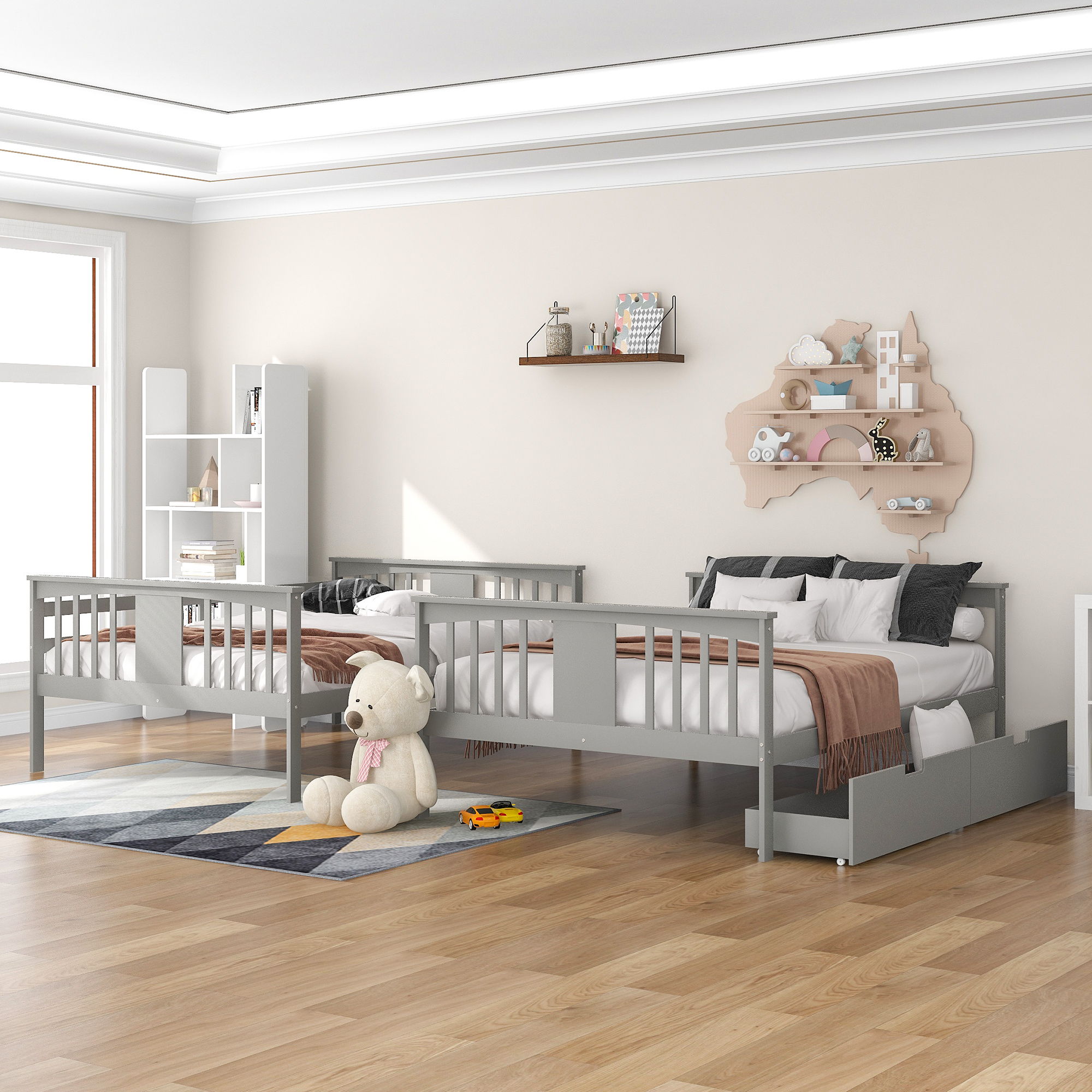 Bunk Bed With Ladder For Bedroom, Guest Room Furniture