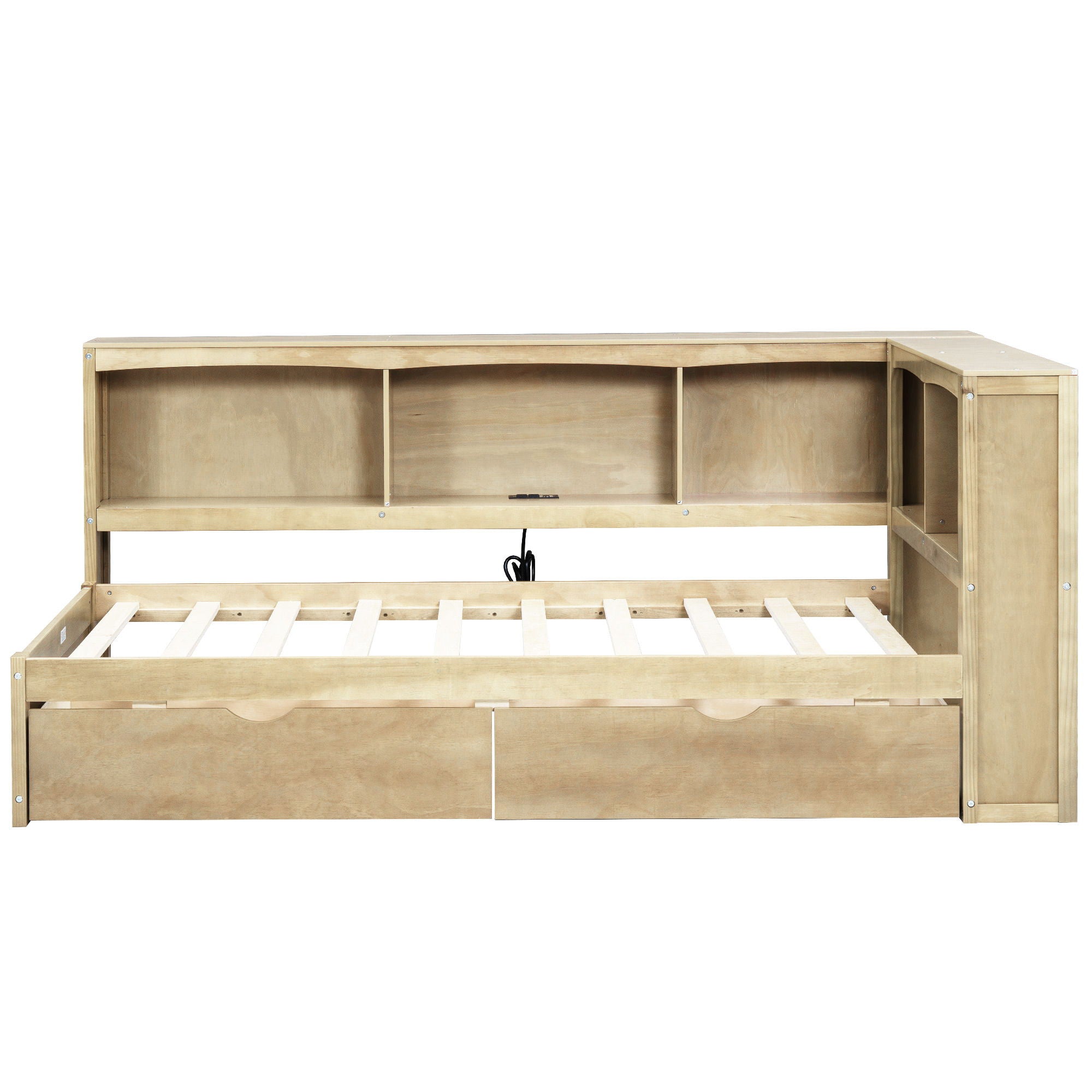 Daybed With 2 Storage Drawers, Storage Cabinets, USB Ports