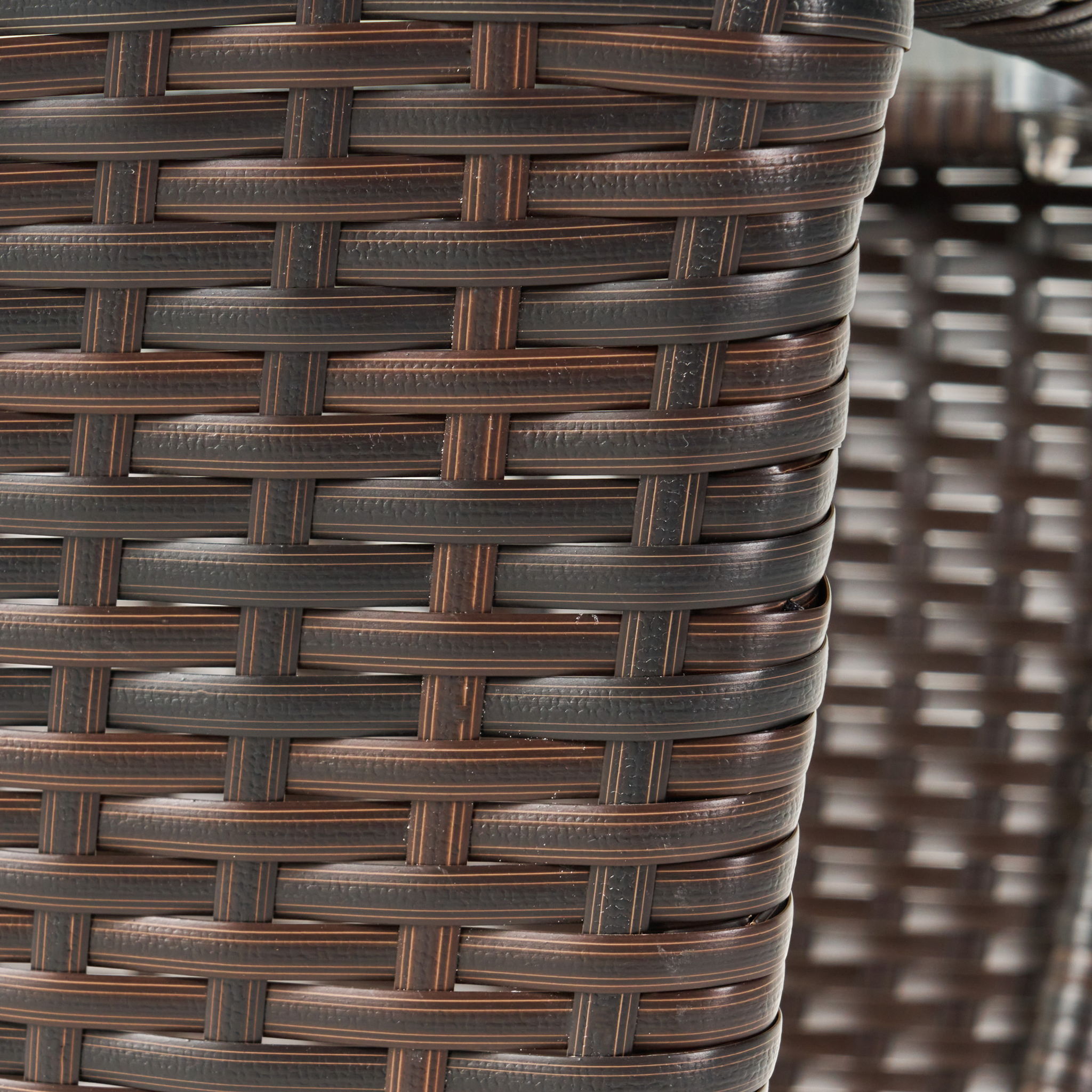 Trenton - Outdoor Side Table With Glass Top - Brown Rattan - Best Buy Furniture