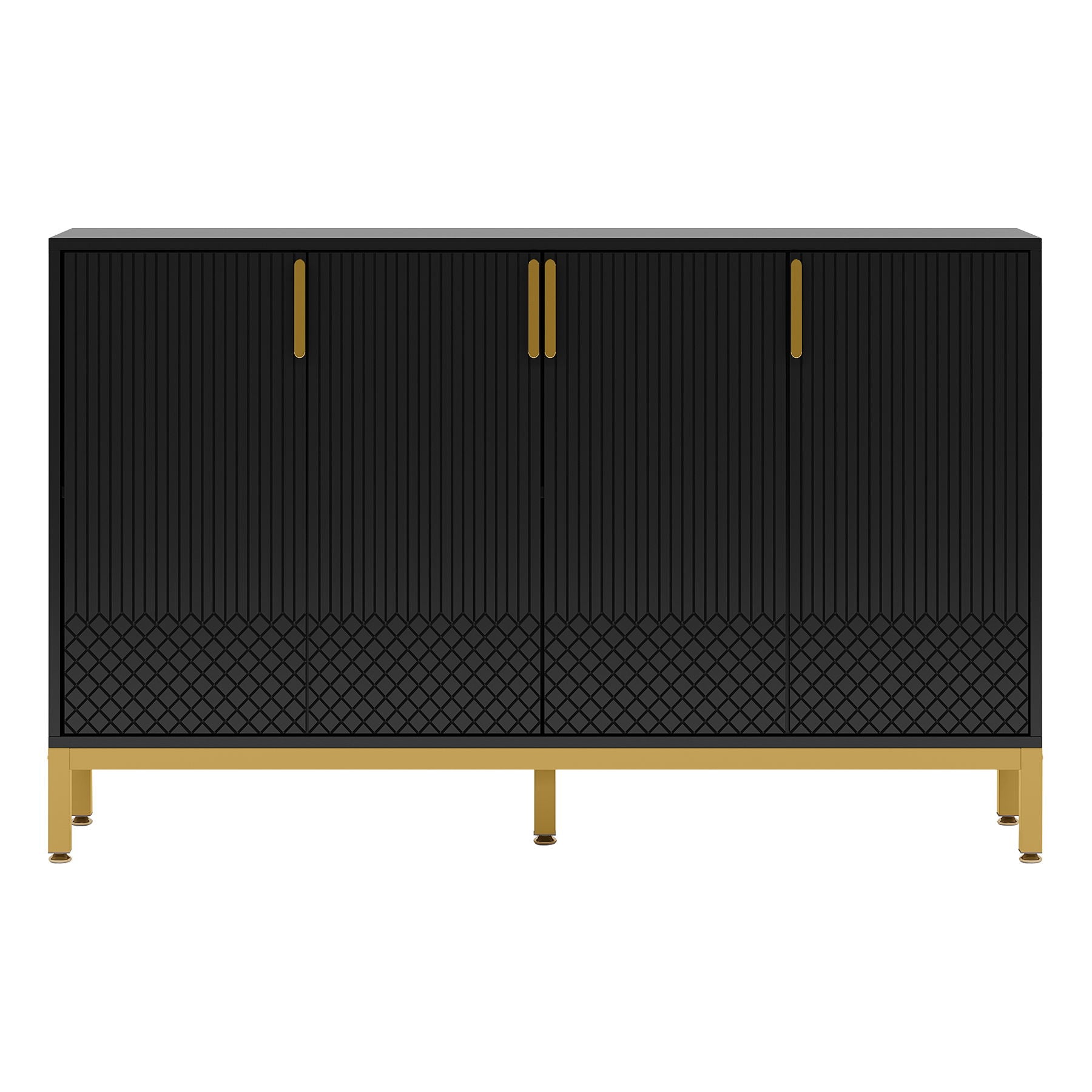 Buffet Sideboard Cabinet With Geometric Doors