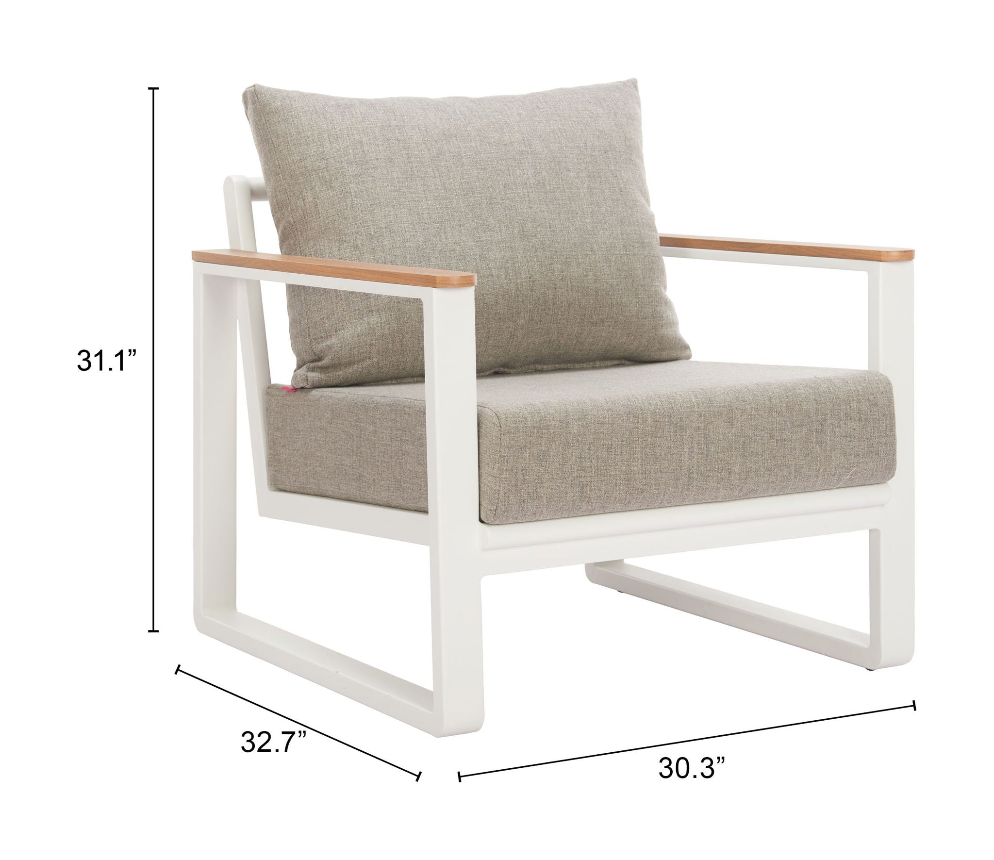Welt - Outdoor Armchair - Taupe & White