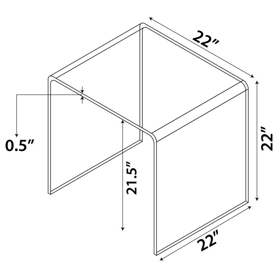 Ripley - Rectangular Tempered Bent Glass Table