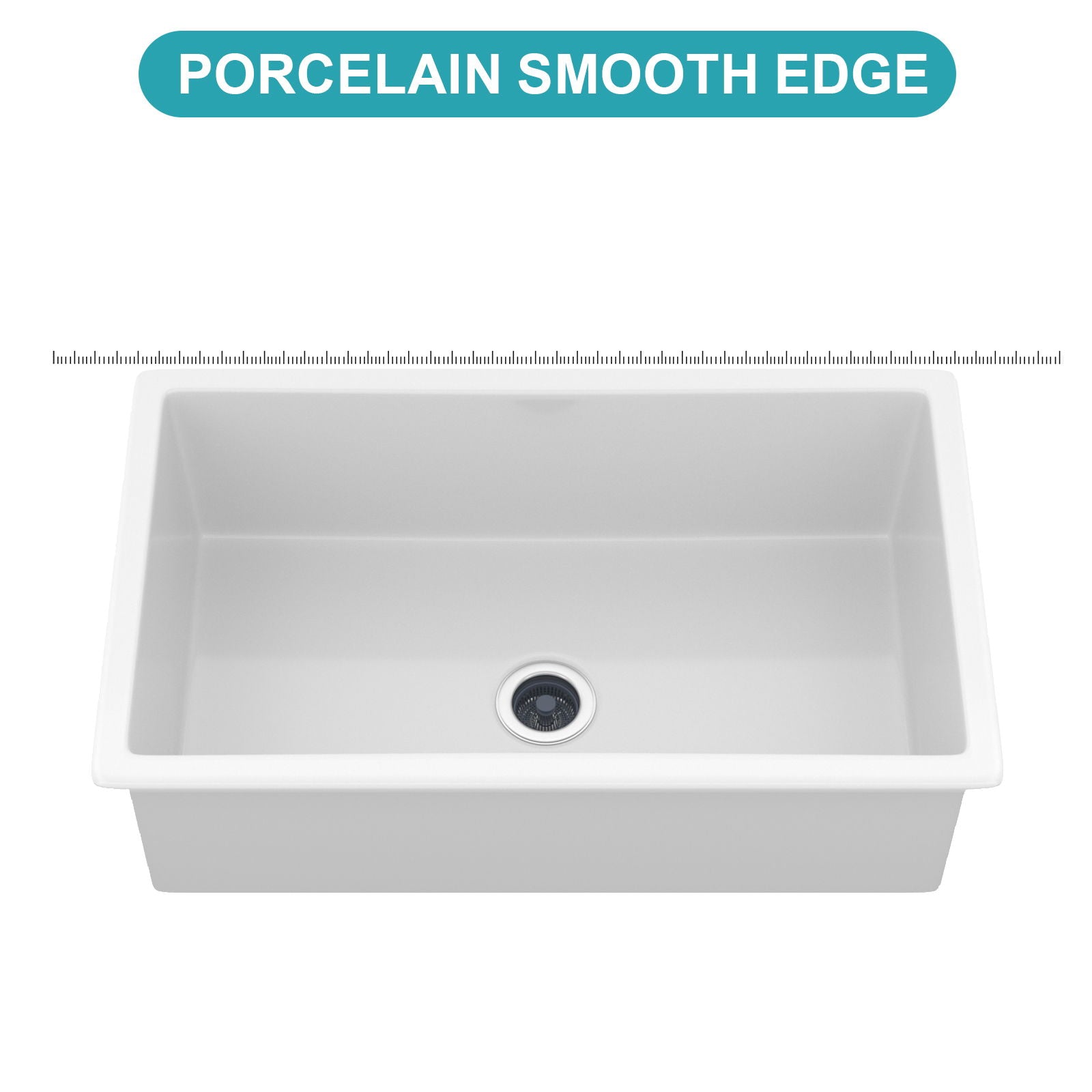 Rectangular Deep Single Bowl, Kitchen Sink With Dual Mount Installation