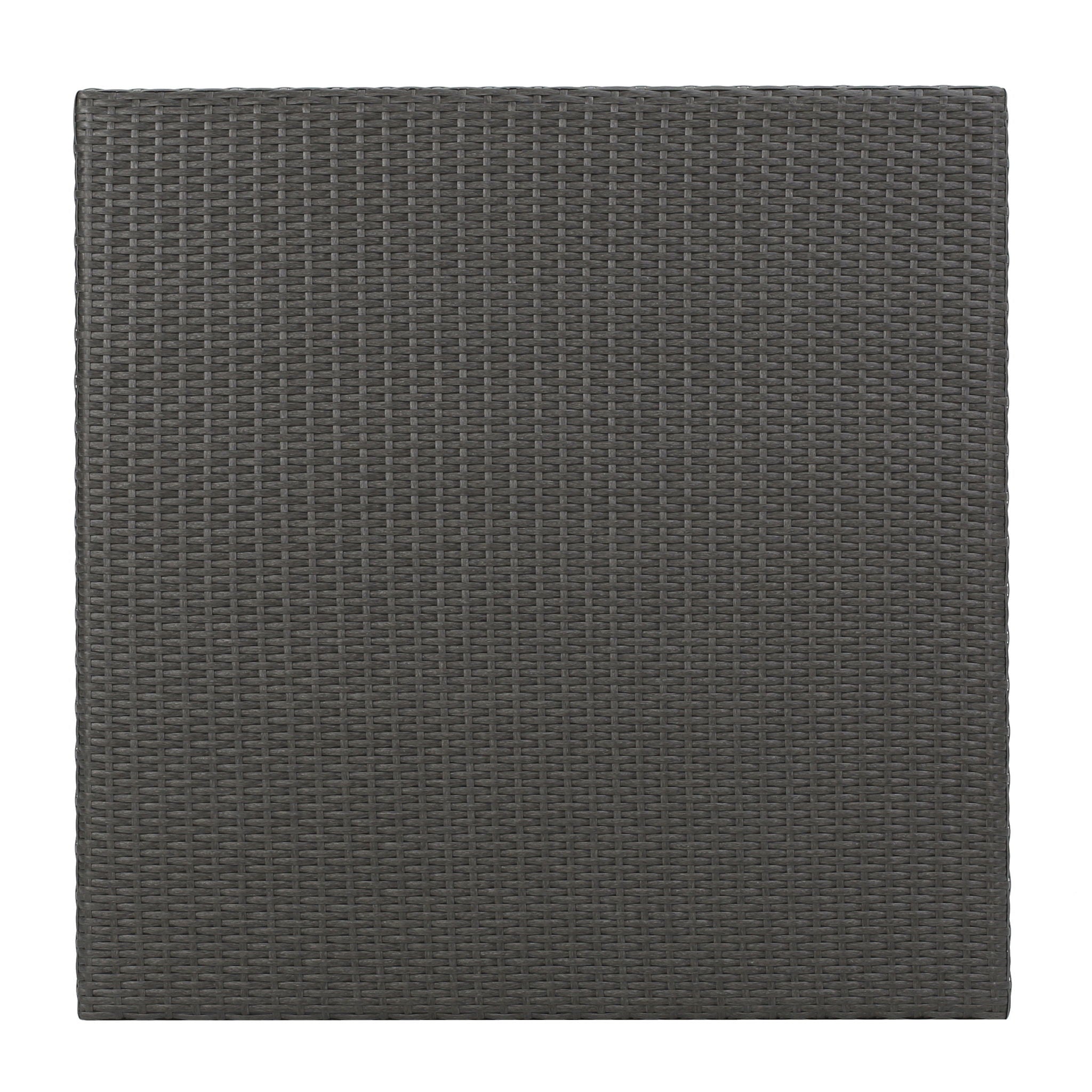 Outdoor Rattan Square Dining Table With 4 Legs - Gray