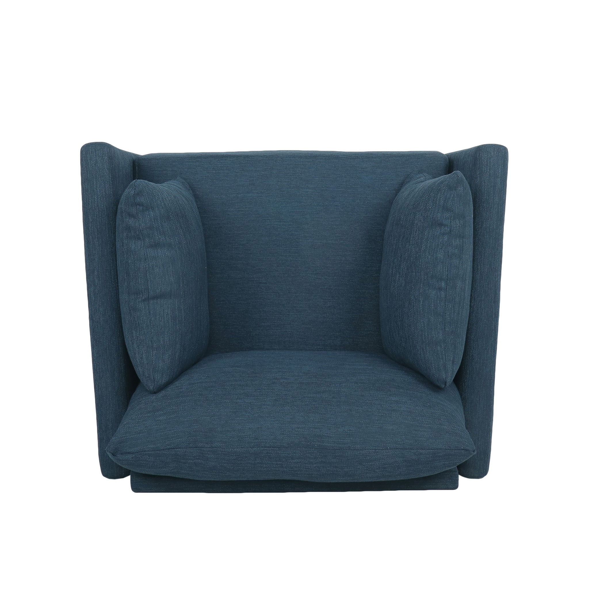 Luminate - Upholstered Fabric Club Chair With Tapered Legs And 2 Accent Pillows