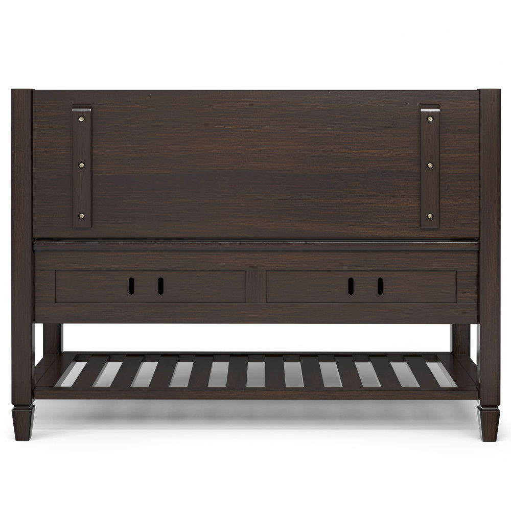 Connaught - Entryway Storage Bench With Shelf - Chestnut - Best Buy Furniture