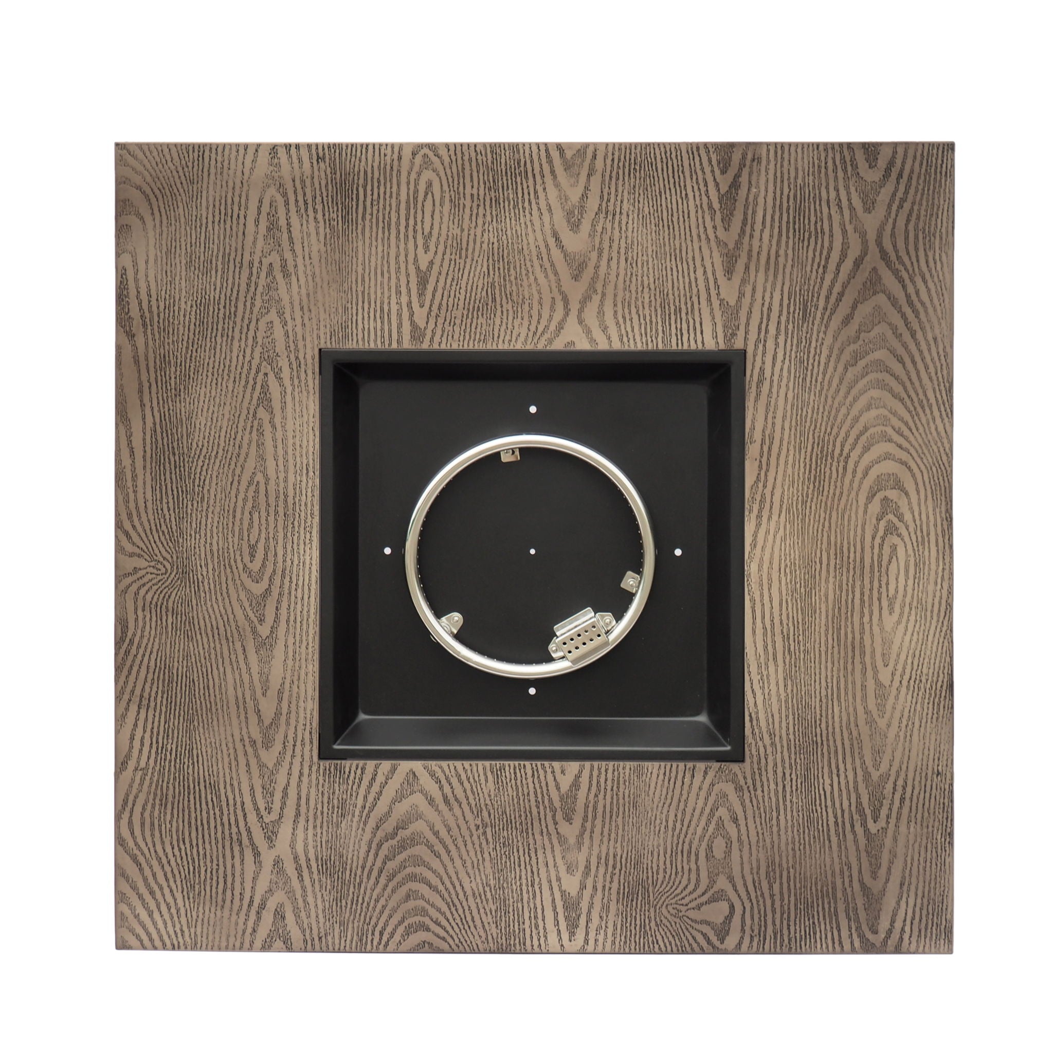 Wellington Square Iron Fire Pit With Wood Pattern Design And 50,000 Btu Output