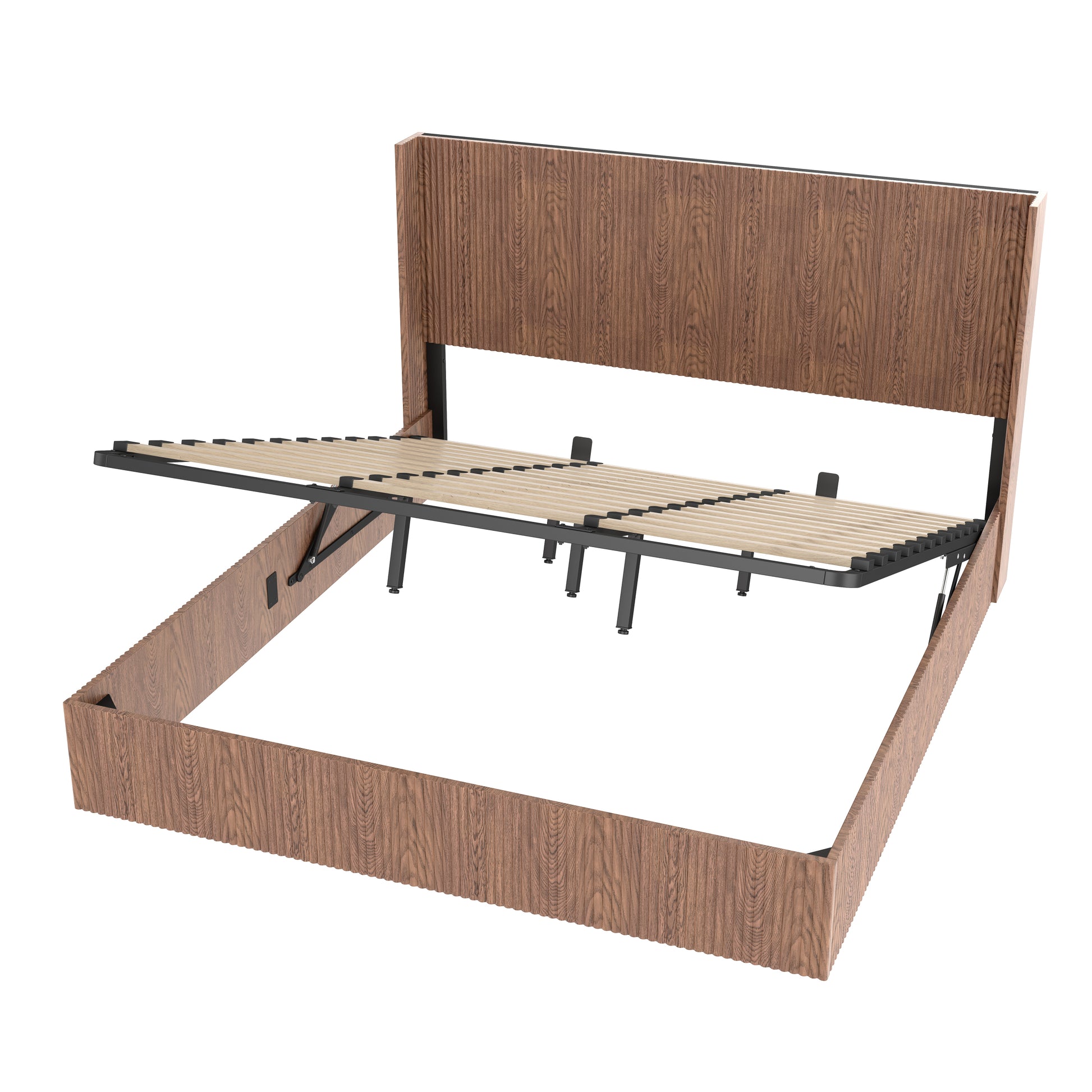 Luna Modern Platform Lift Storage Bed King - Best Buy Furniture