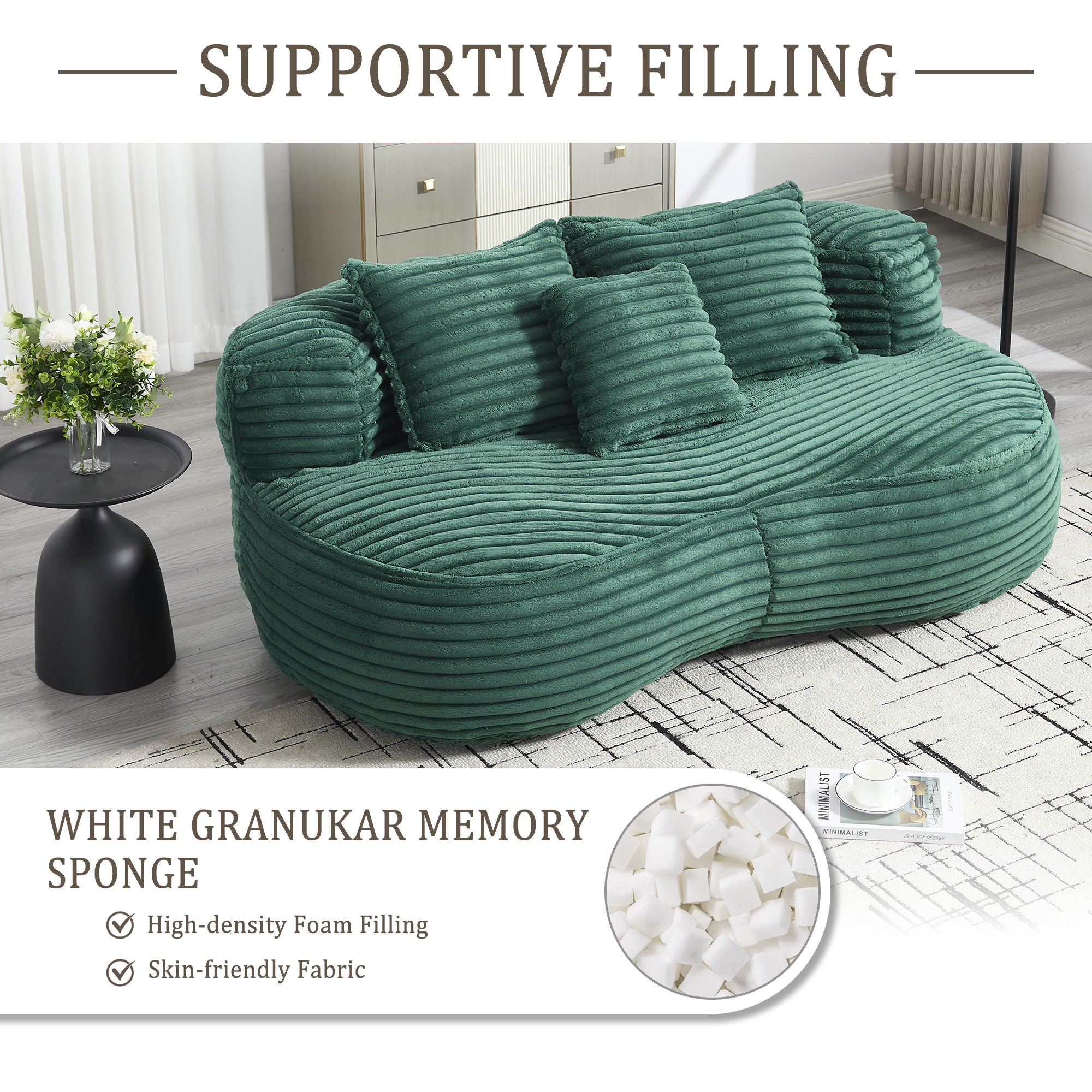 Bean Bag, Lazy Sofa Comfort Lounger High Back Chair