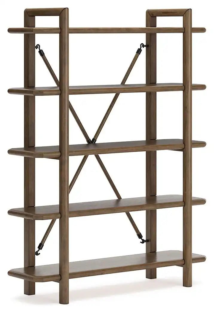 Roanhowe - Bookcase - Brown - Best Buy Furniture