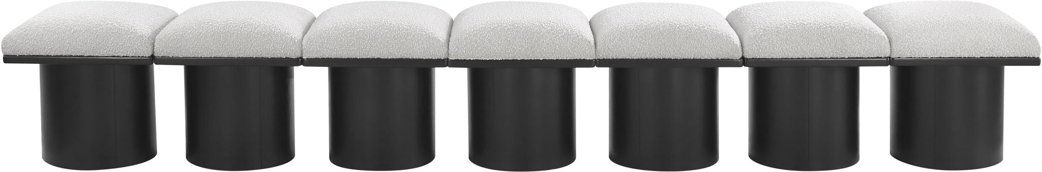 Pavilion - 7 Piece Modular Bench With Black Base