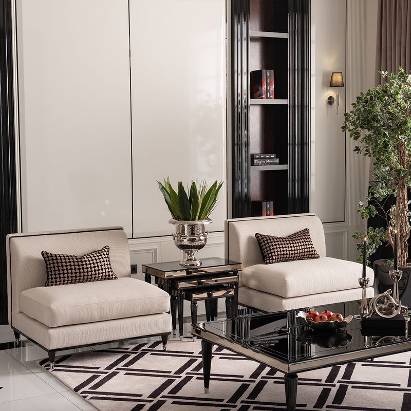 La Francaise - Armless Accent Chair