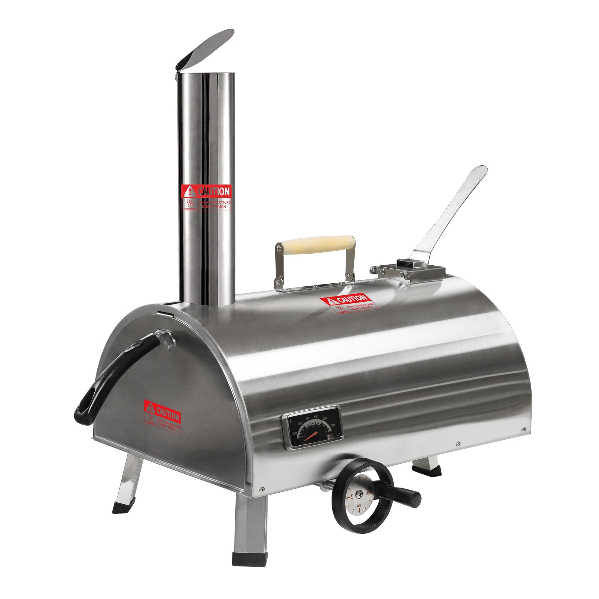 Outdoor Manual Rotating Pizza Oven – Portable Wood-Fired Oven