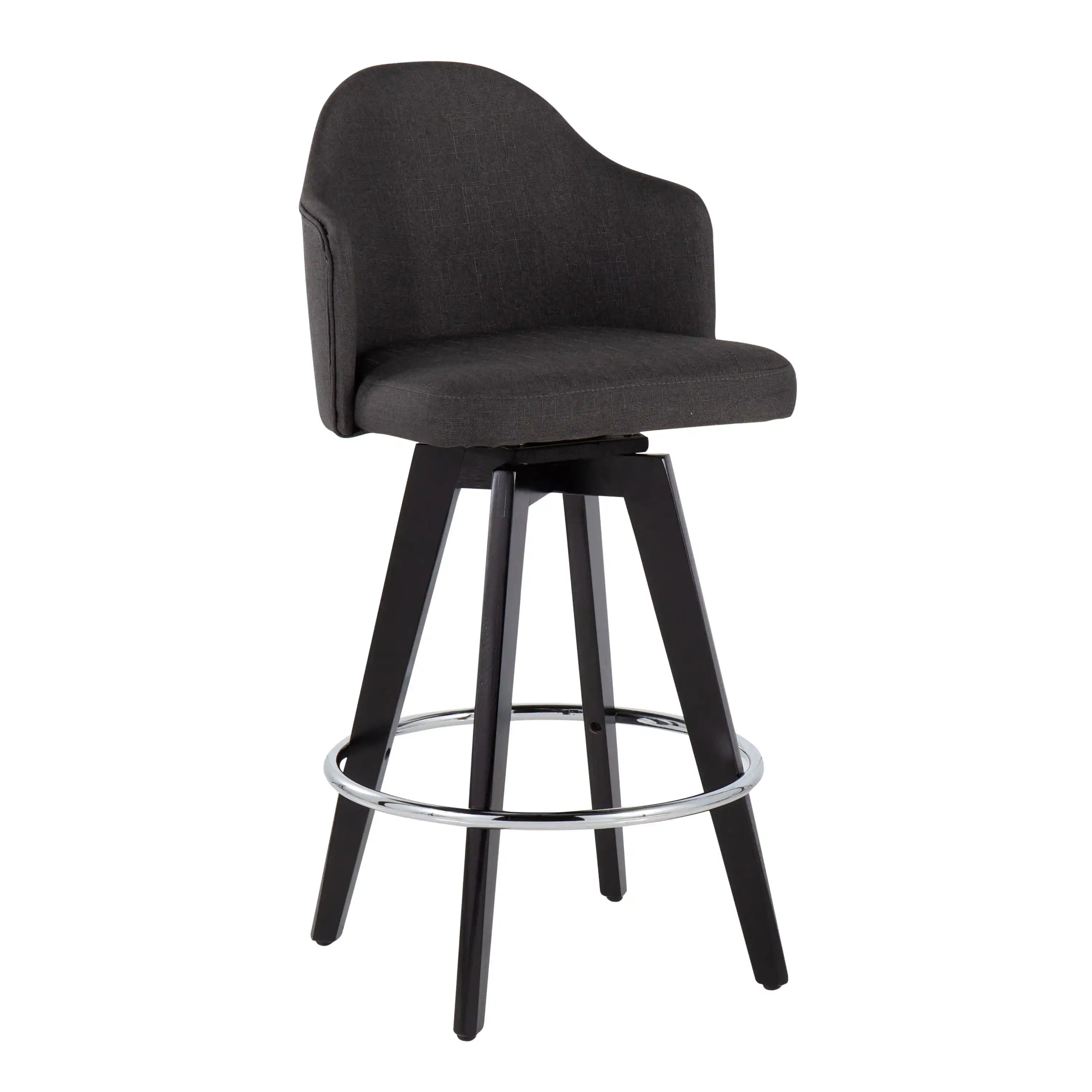 Ahoy - Contemporary Fixed Height Counter Stool With Round Footrest (Set of 2) - Best Buy Furniture