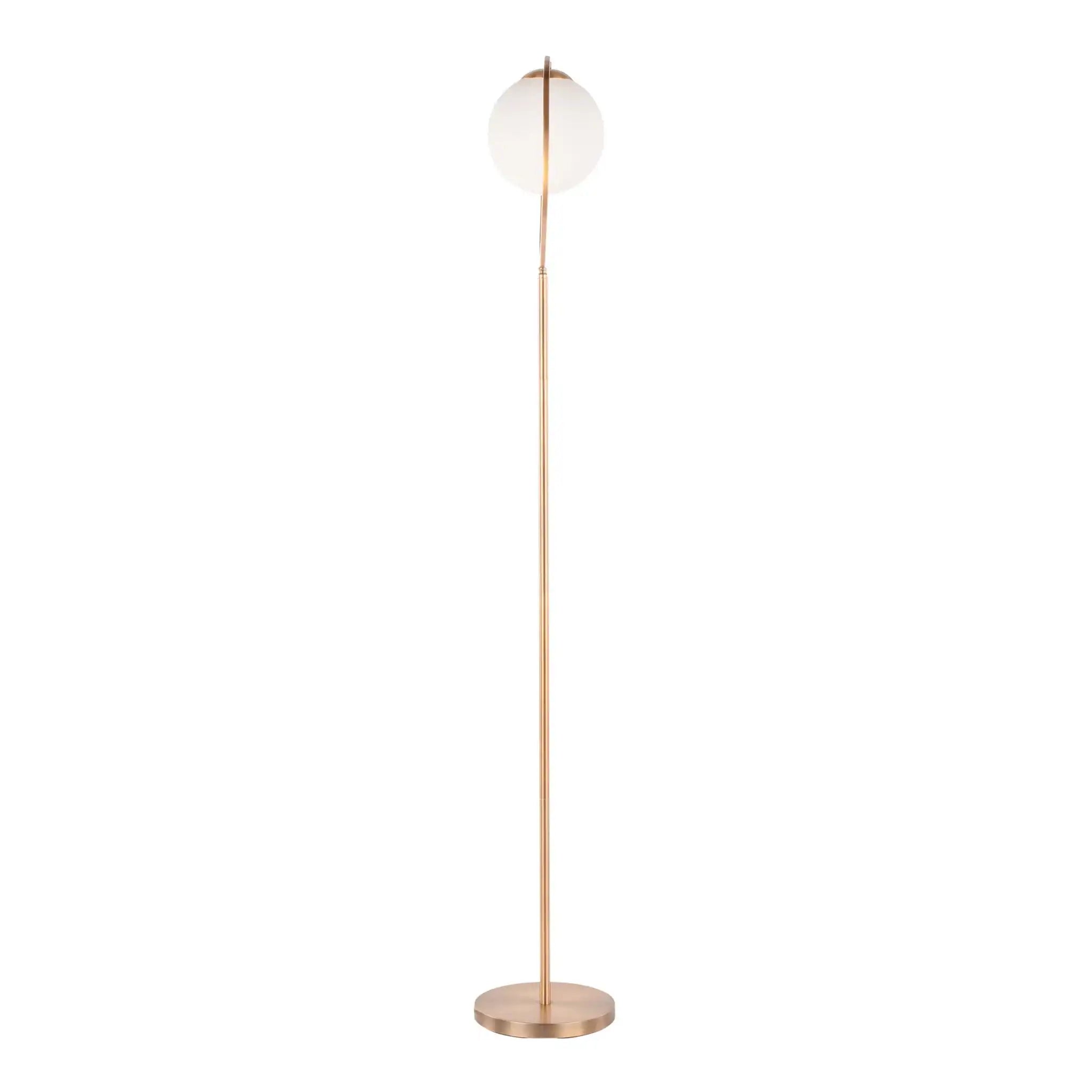 Moon - Contemporary Floor Lamp - Gold / Frosted