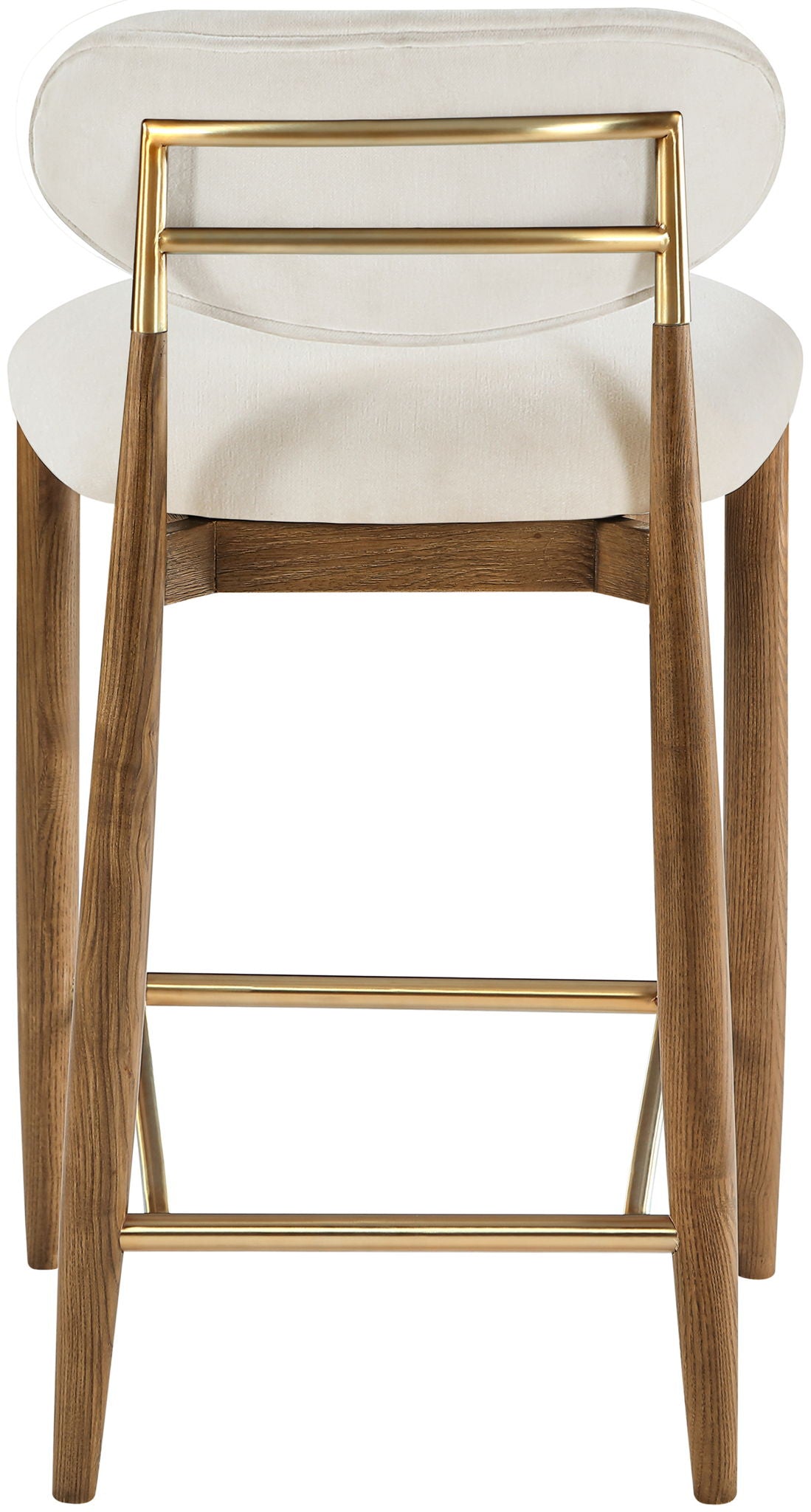 Riccio - Fabric Stool - Walnut Frame