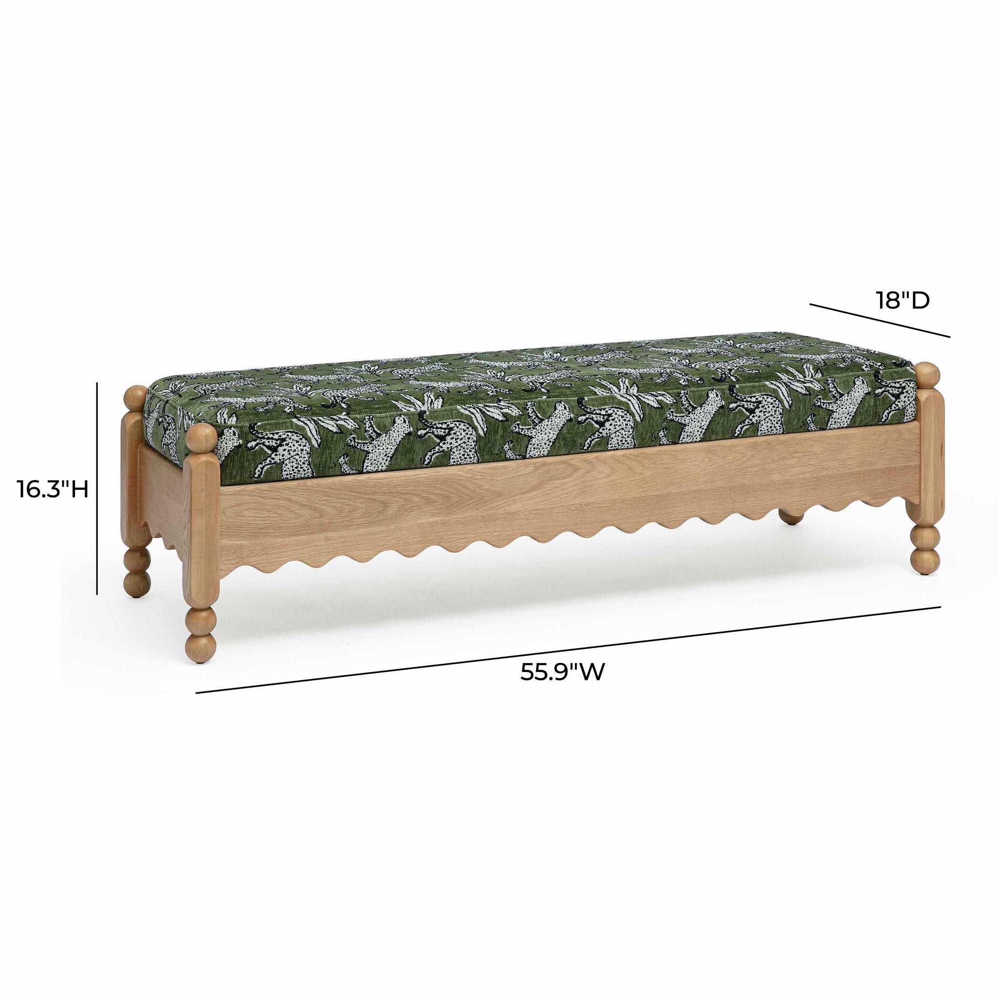 Thelma - Leopard Jacquard Bench