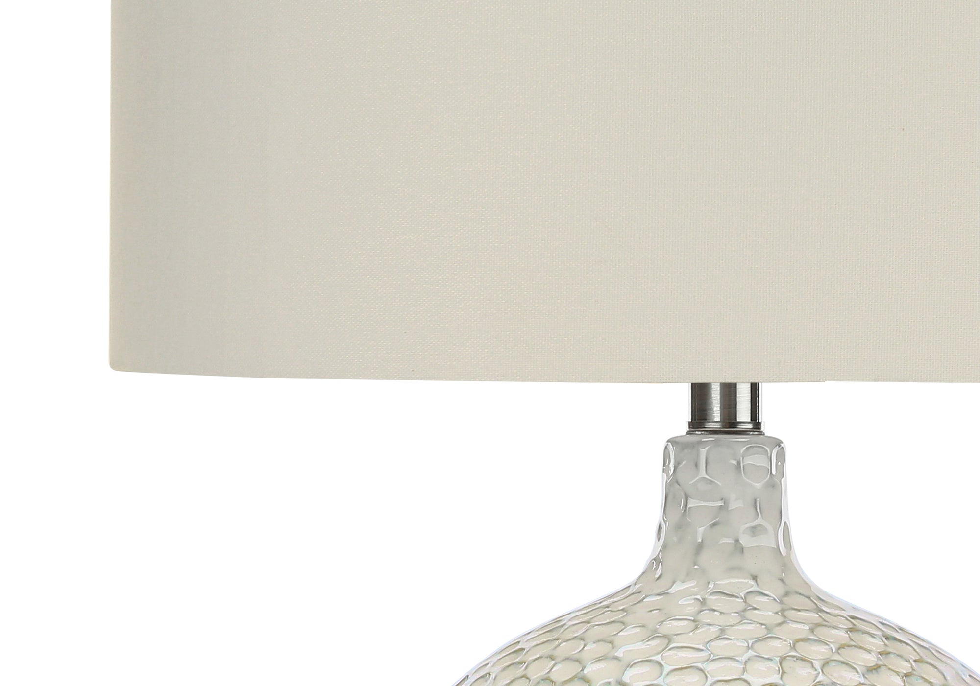 Contemporary Cream Ceramic Table Lamp 28"