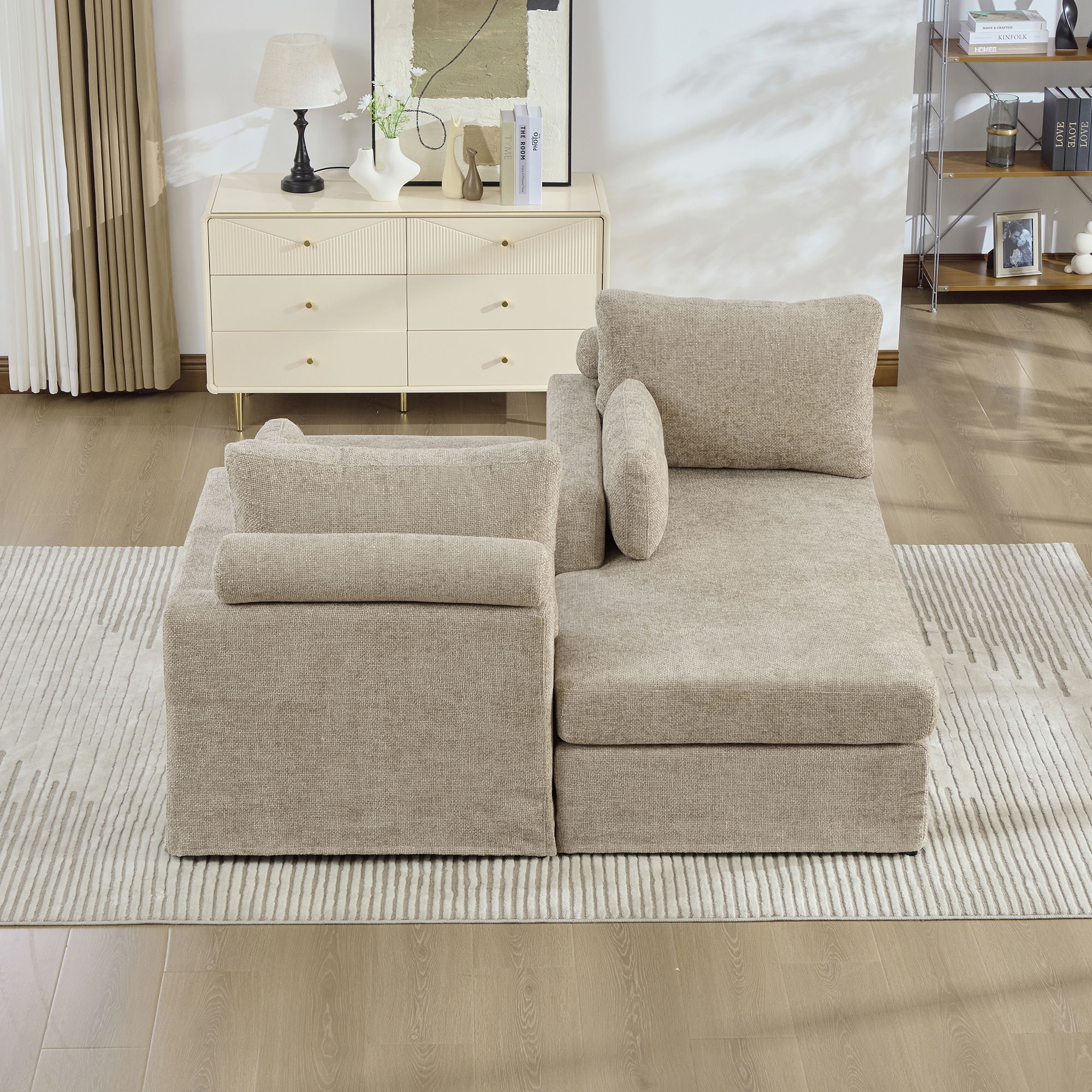 Wide Sofa Bed - Taupe