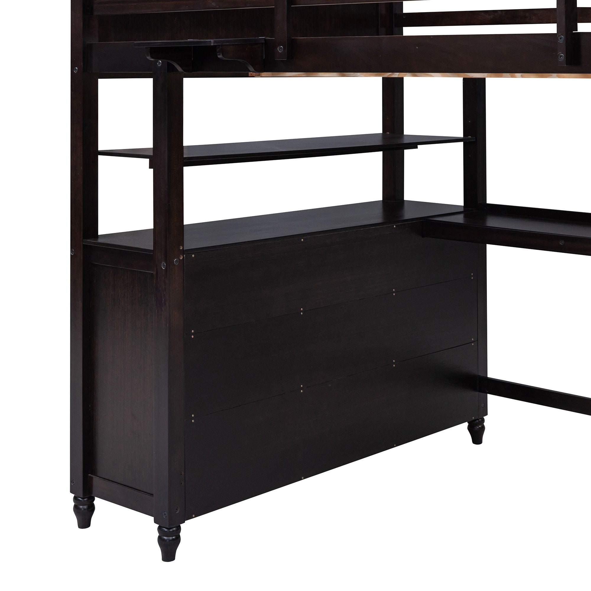 Loft Bed With Drawers With Desk And Shelves