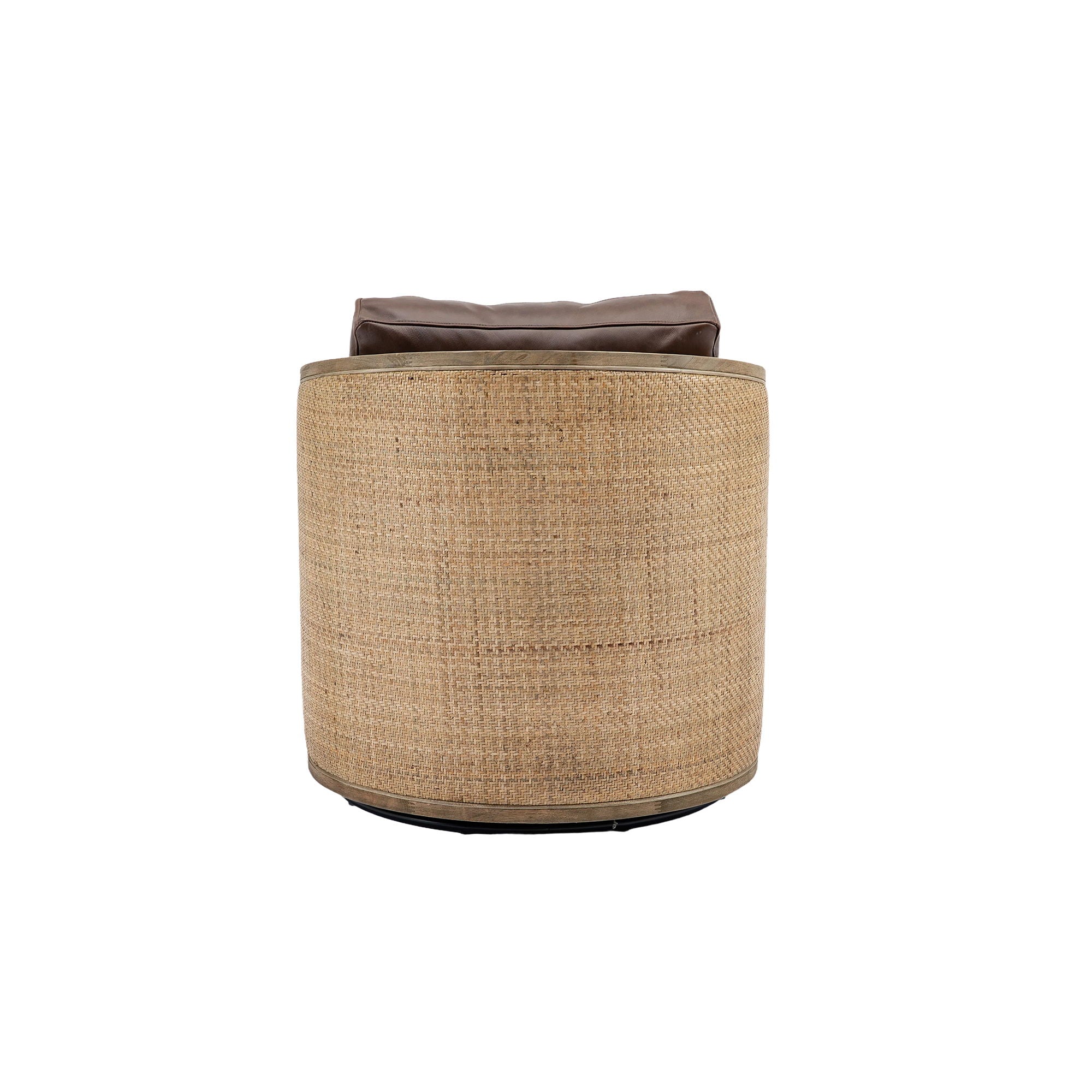 Barrel, Comfy Round Accent Sofa Chair With 360 Degree Swivel, Leisure Arm