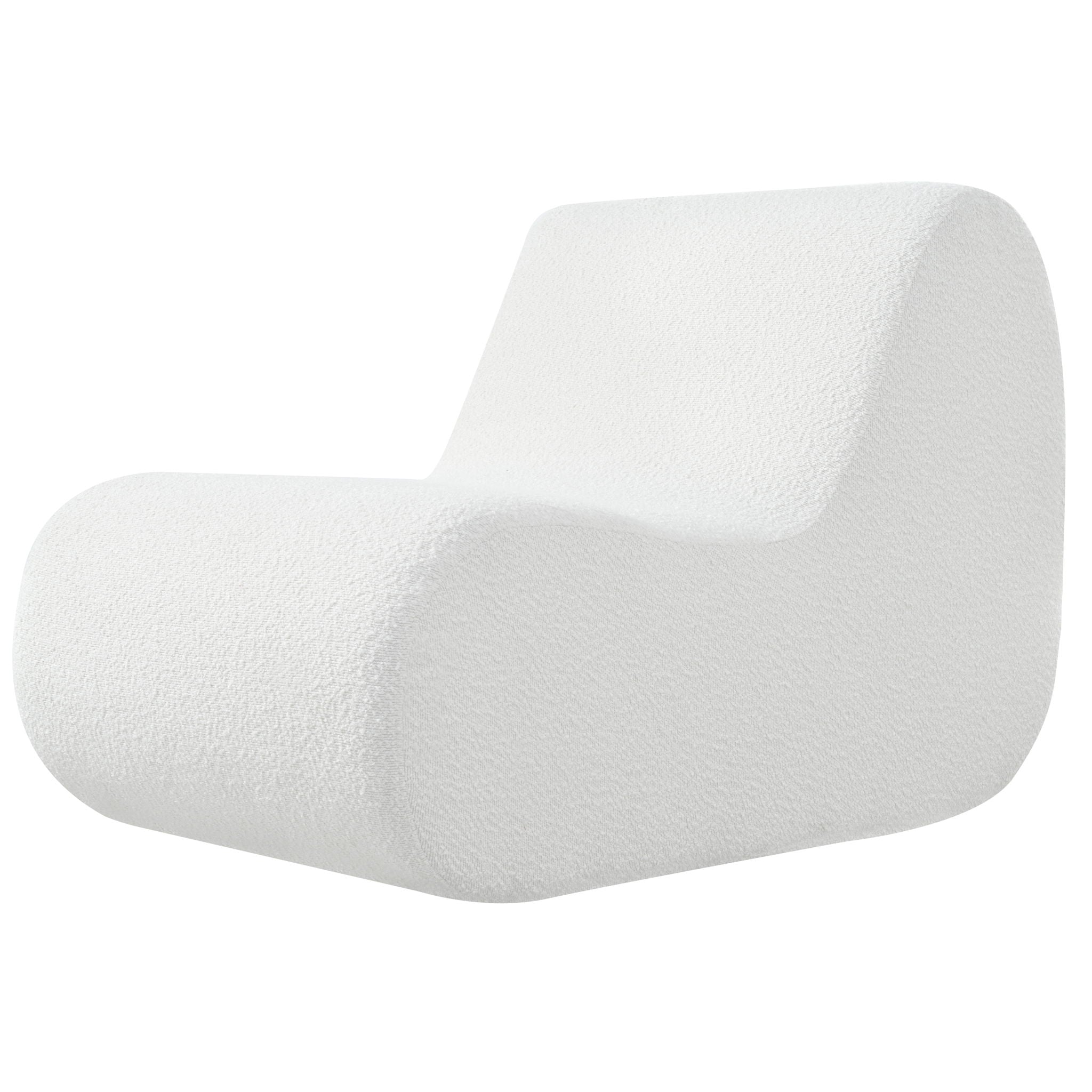 Curved Lounge Chair With Ottoman And High Resilience Foam