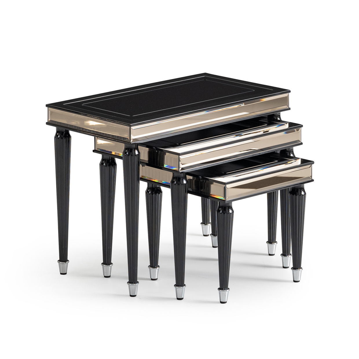 La Francaise - Nesting Tables (Set of 3) - Black Ice