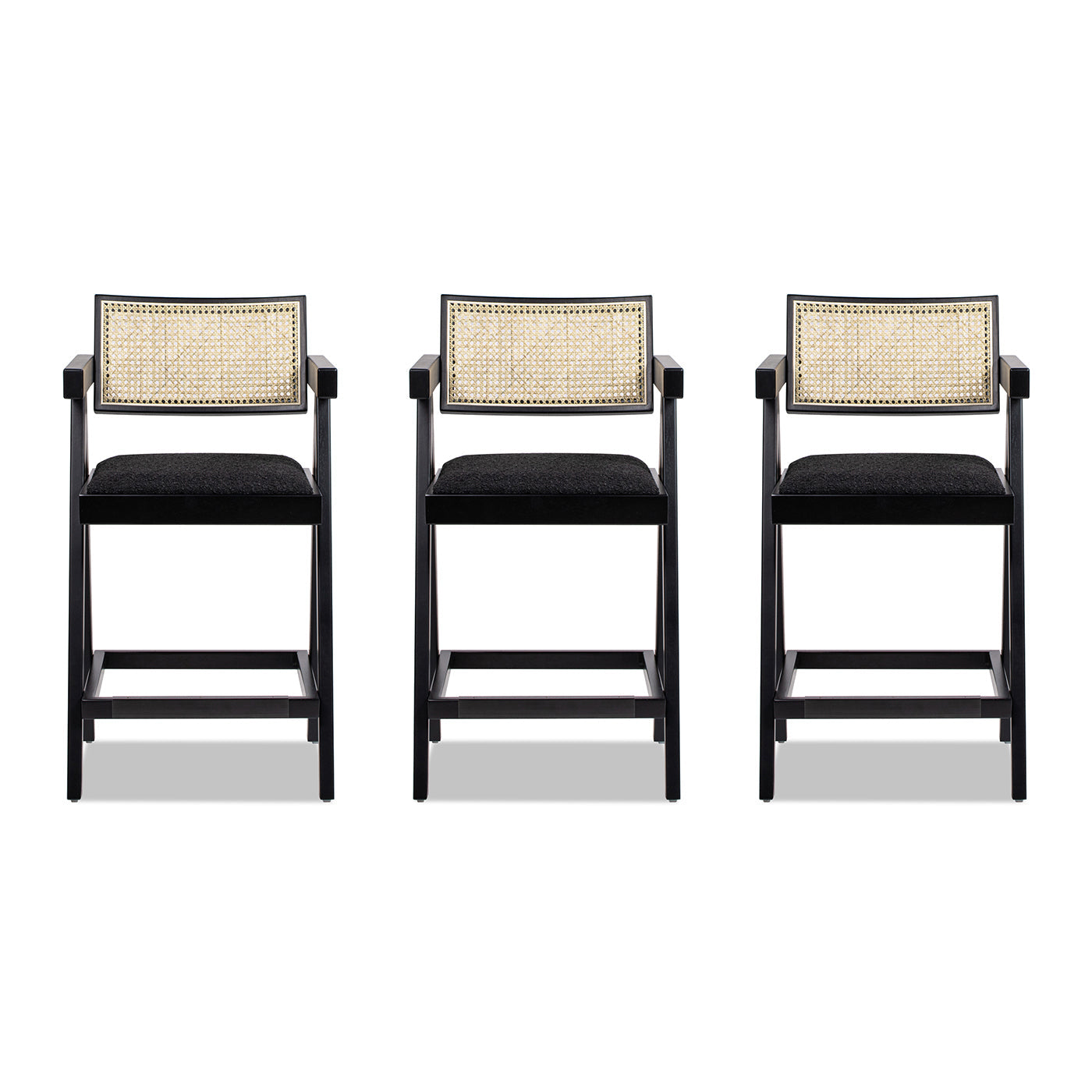 25.5" The Milano Ascensore™ Bar Stools — Set of Three